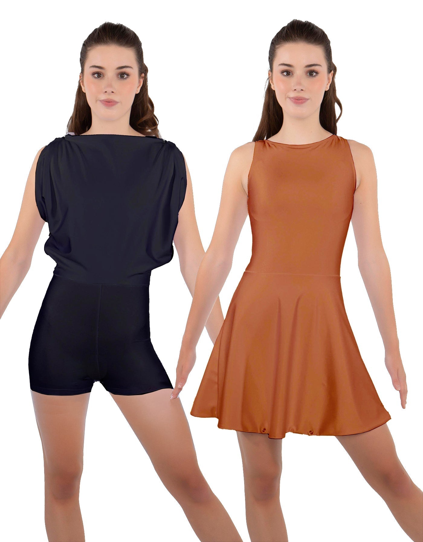 Solid Lycra Convertible Tank Dress