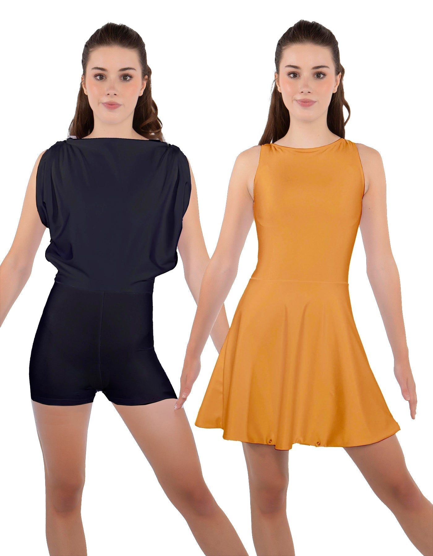 Solid Lycra Convertible Tank Dress