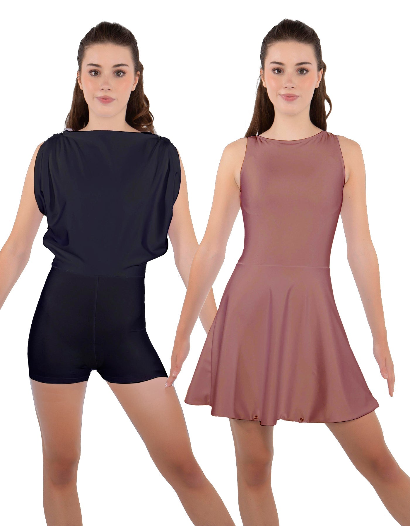 Solid Lycra Convertible Tank Dress