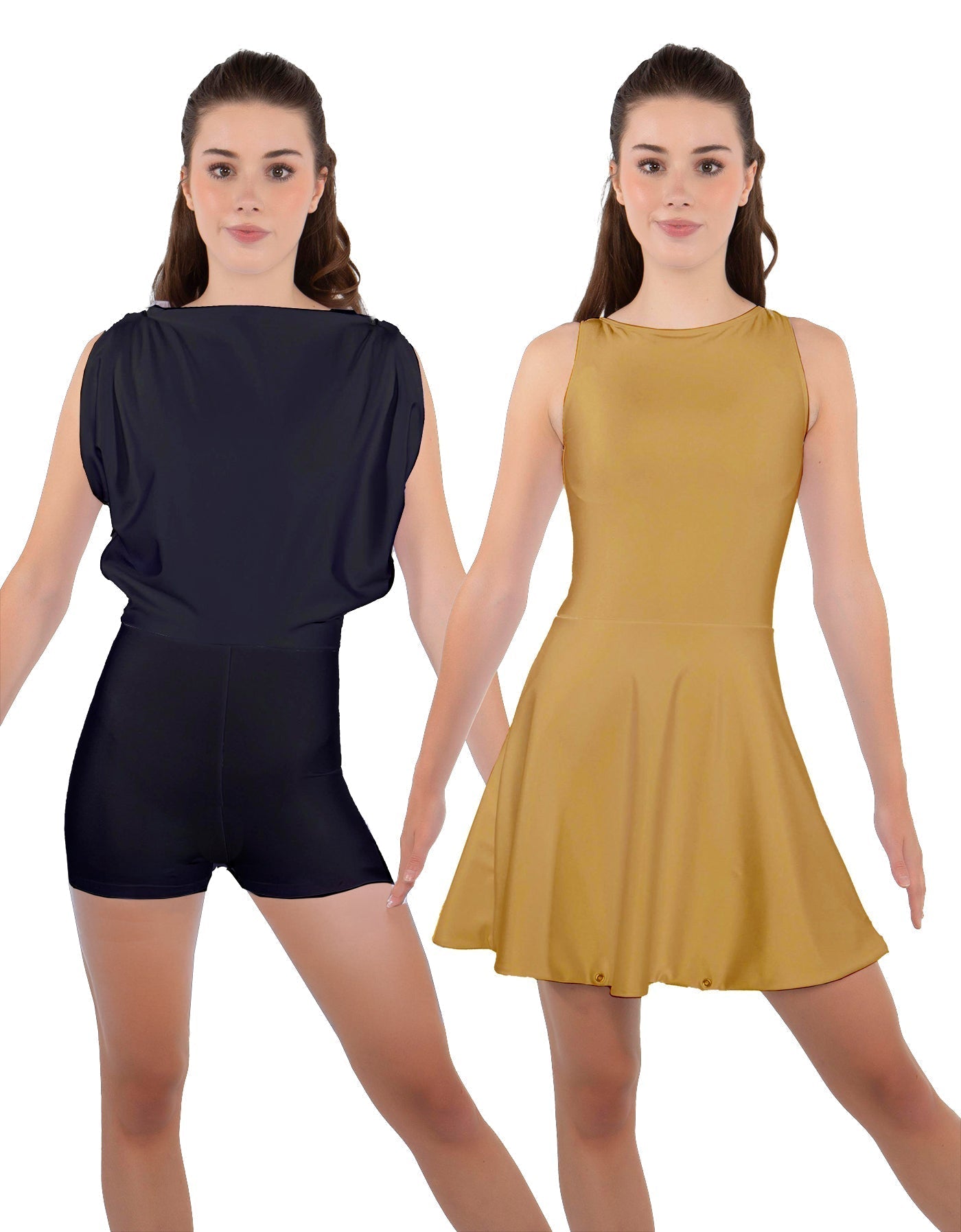 Solid Lycra Convertible Tank Dress