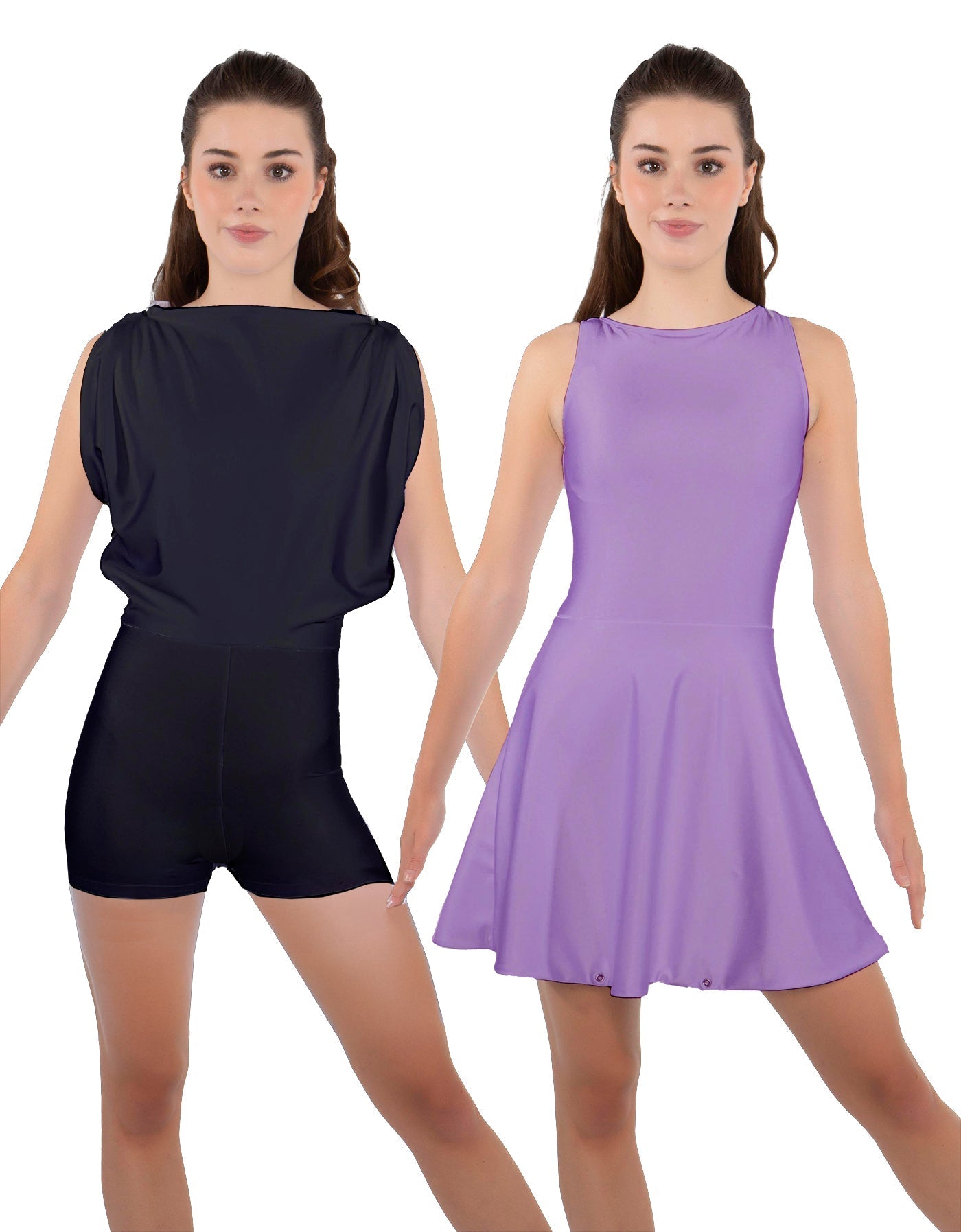 Solid Lycra Convertible Tank Dress