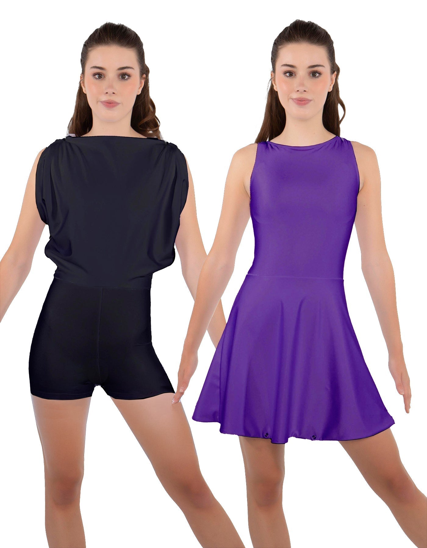 Solid Lycra Convertible Tank Dress