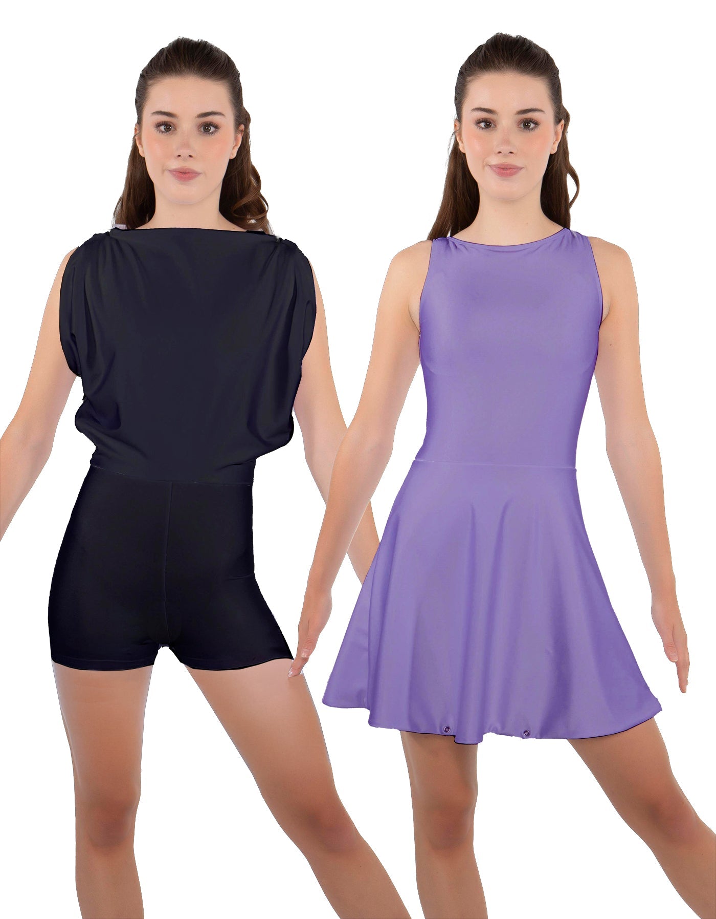 Solid Lycra Convertible Tank Dress