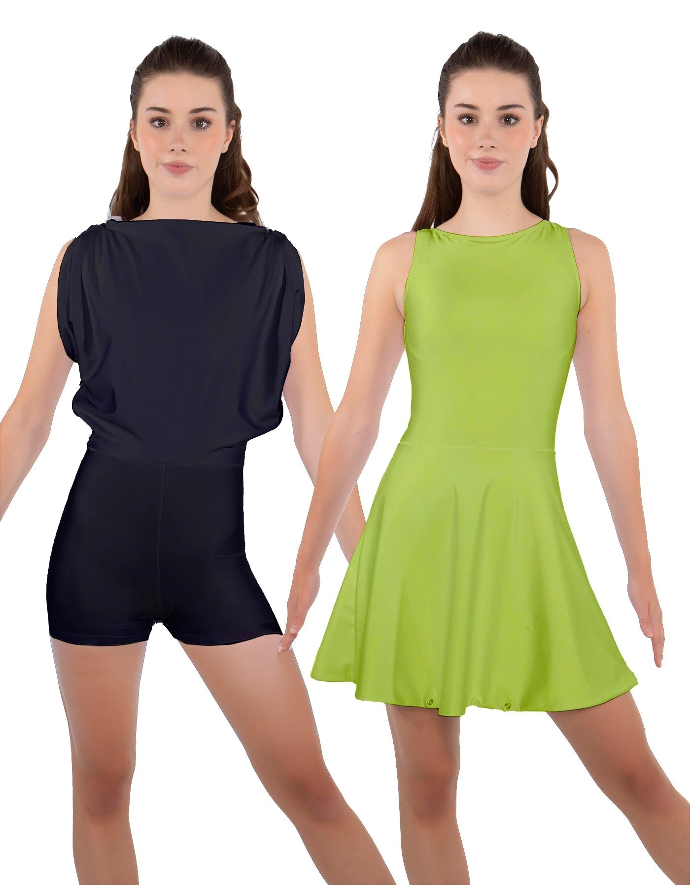 Solid Lycra Convertible Tank Dress