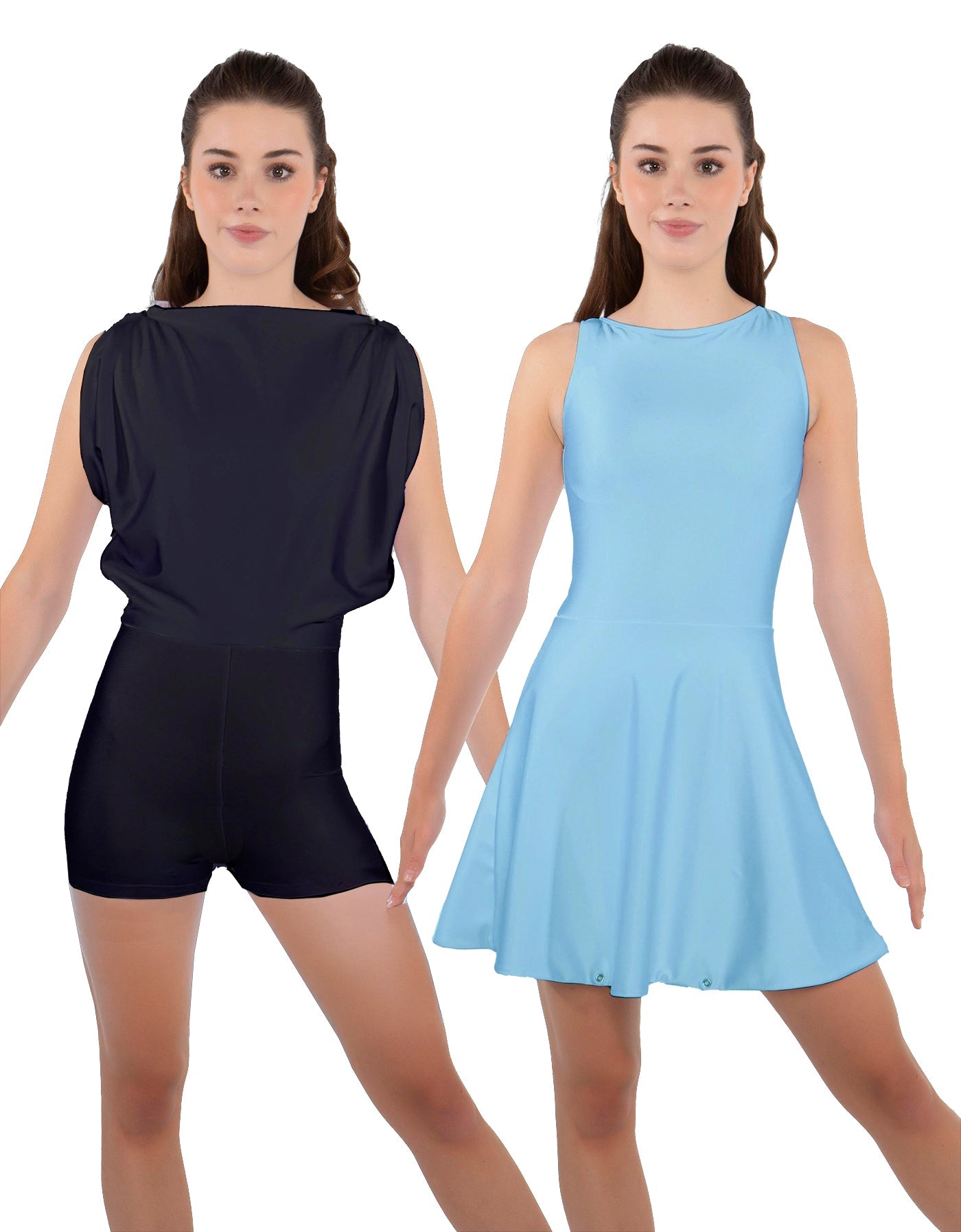 Solid Lycra Convertible Tank Dress