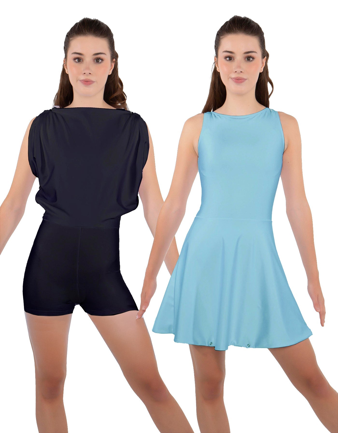 Solid Lycra Convertible Tank Dress