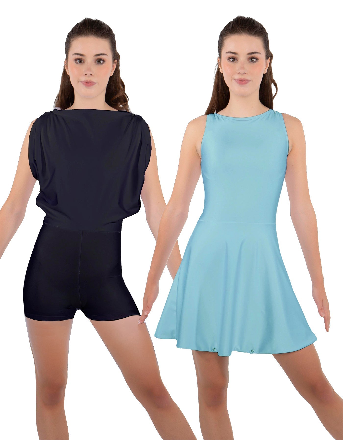 Solid Lycra Convertible Tank Dress