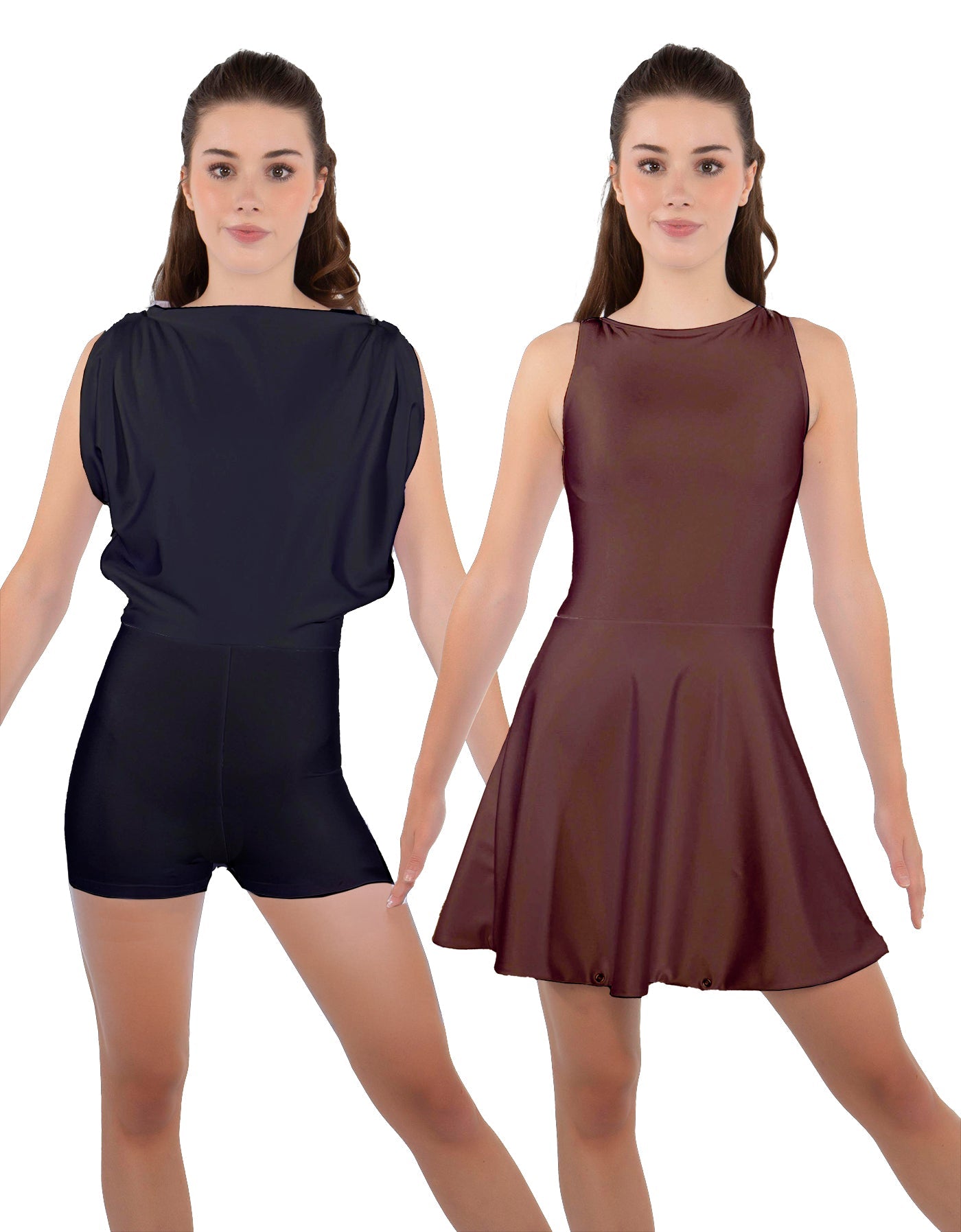 Solid Lycra Convertible Tank Dress