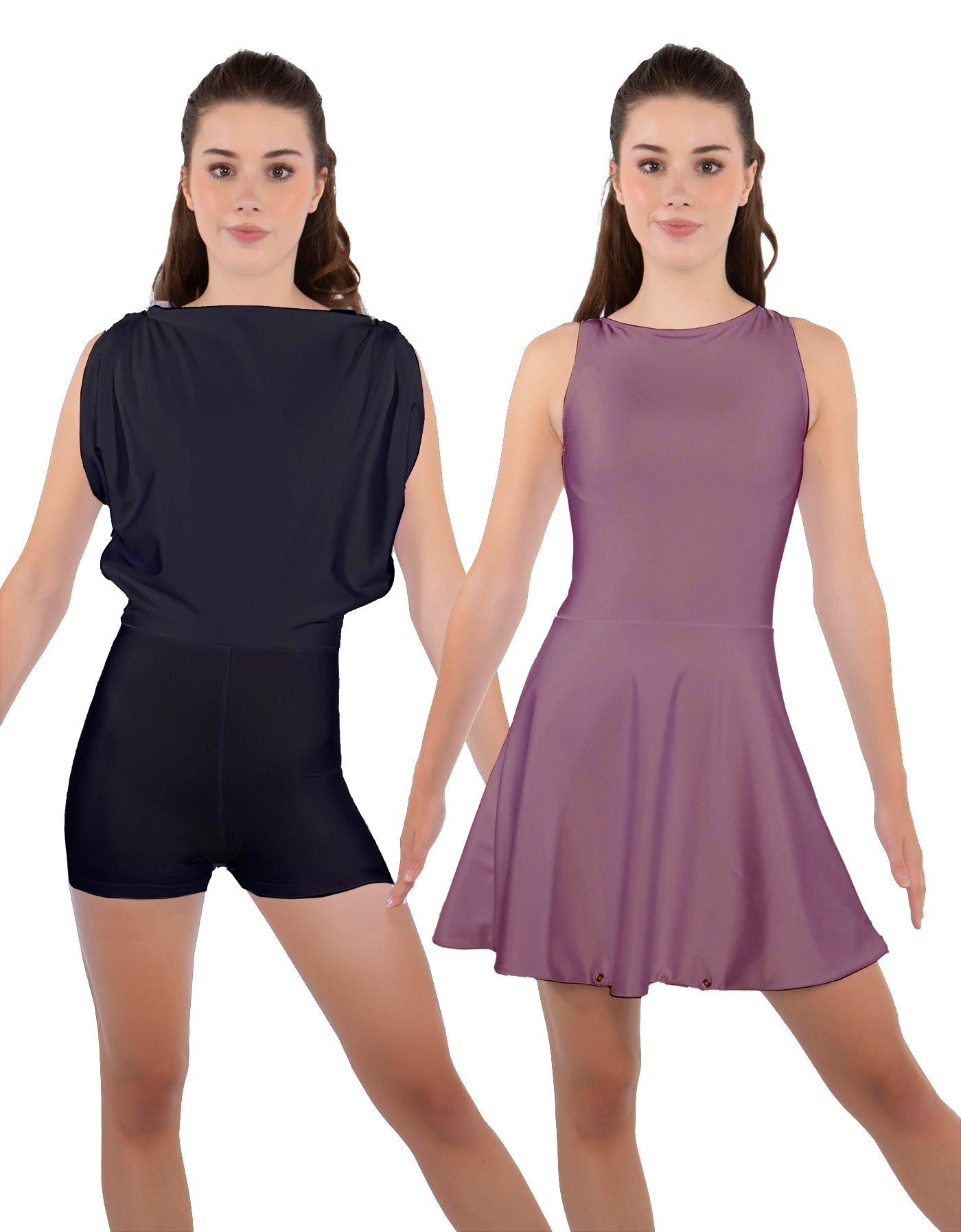 Solid Lycra Convertible Tank Dress
