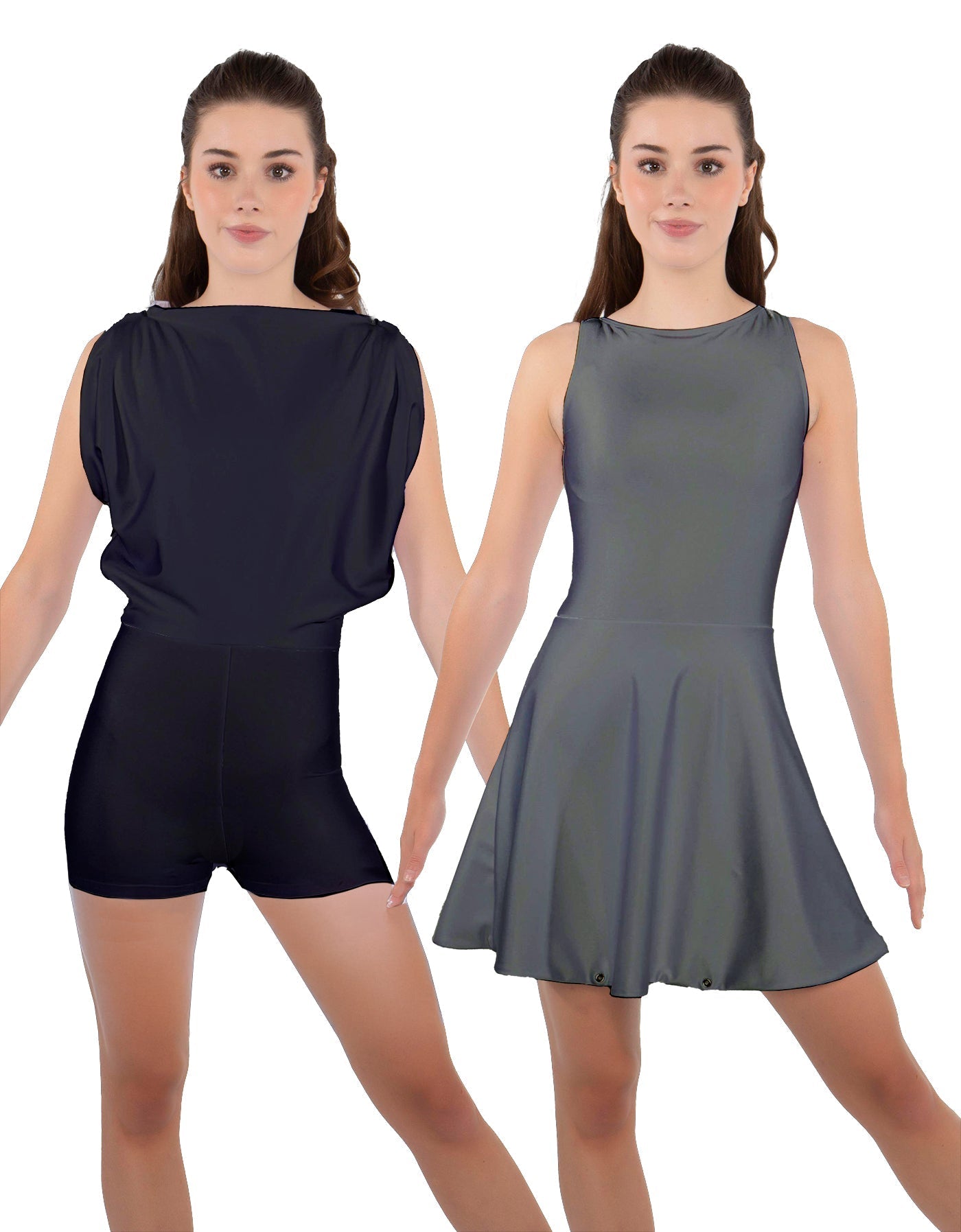 Solid Lycra Convertible Tank Dress