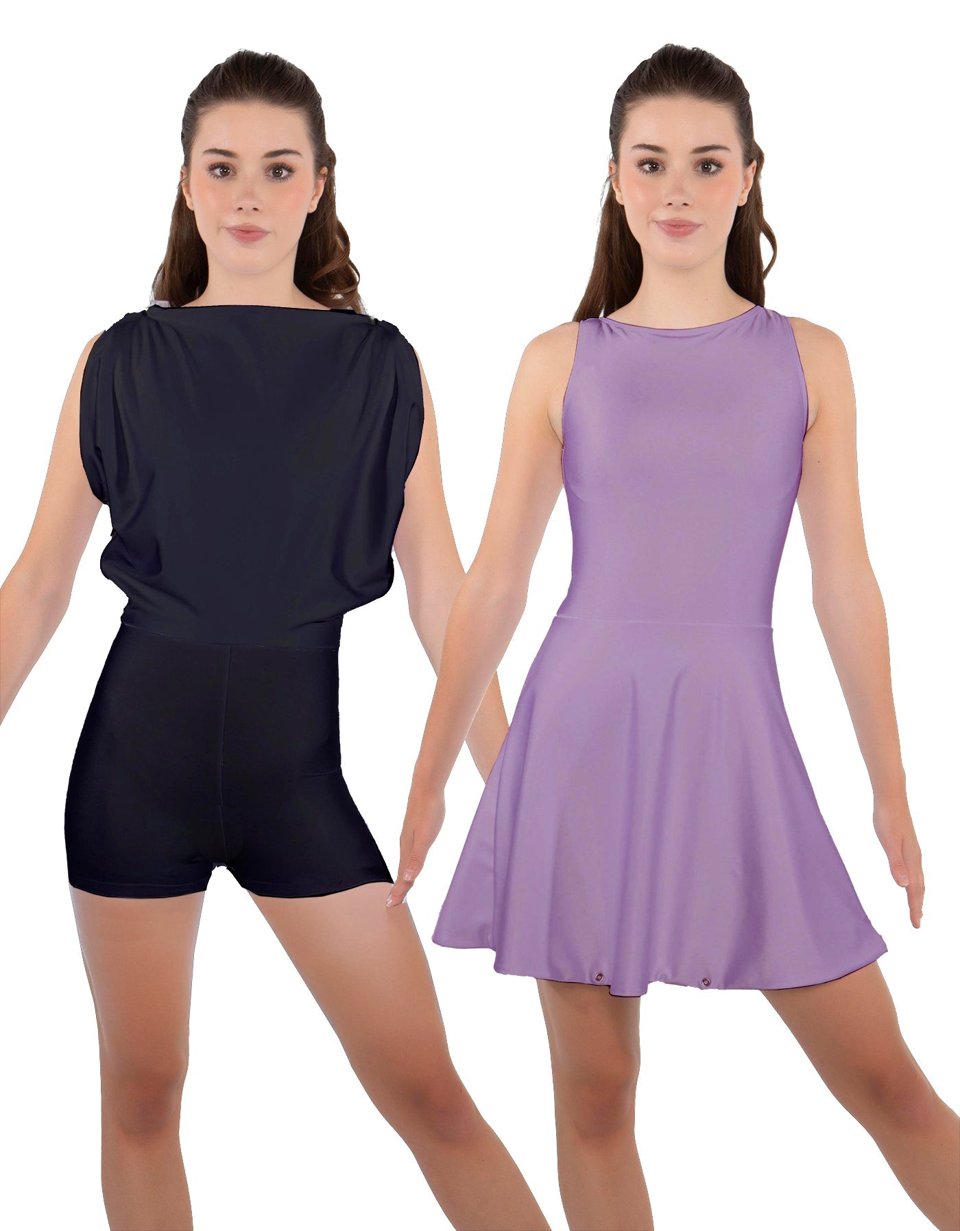 Solid Lycra Convertible Tank Dress