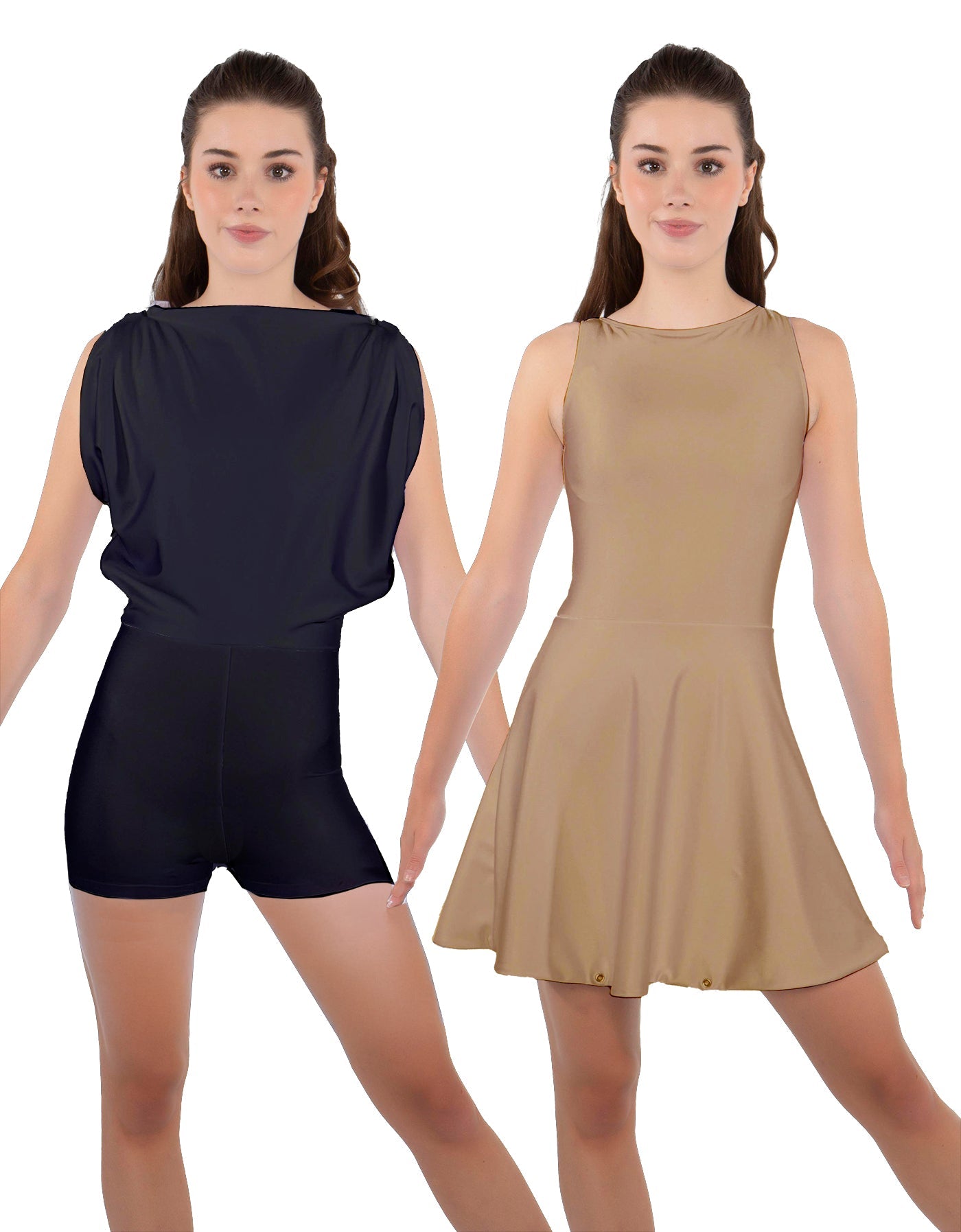 Solid Lycra Convertible Tank Dress