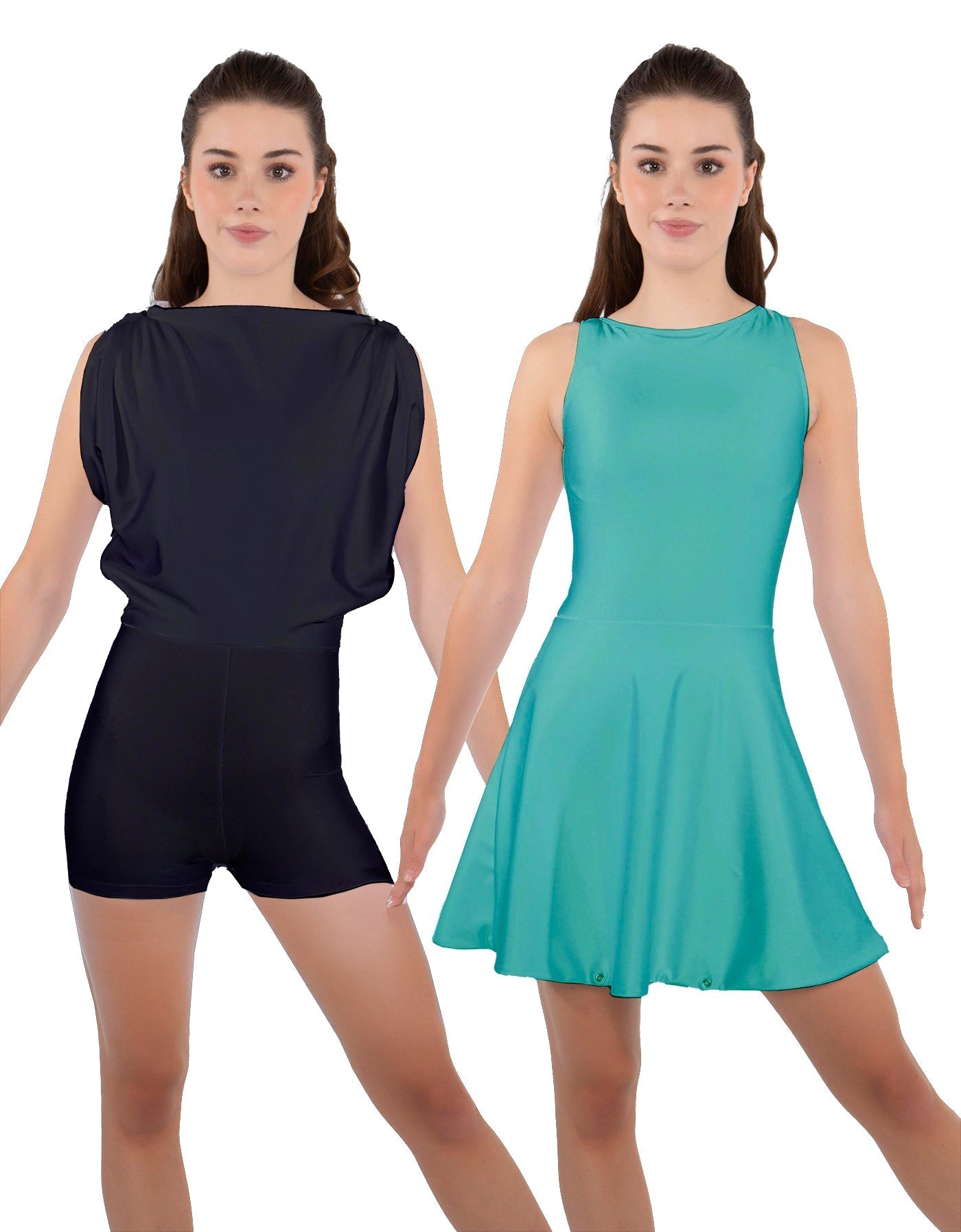 Solid Lycra Convertible Tank Dress
