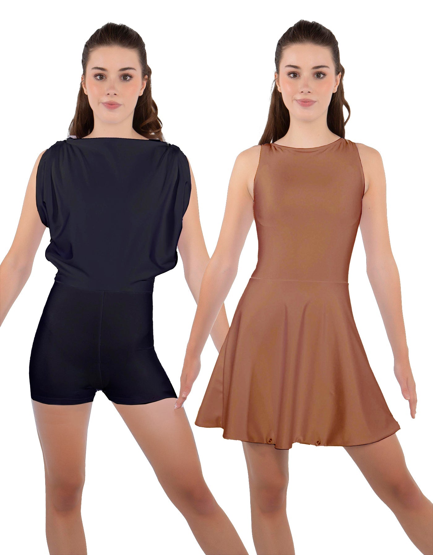 Solid Lycra Convertible Tank Dress