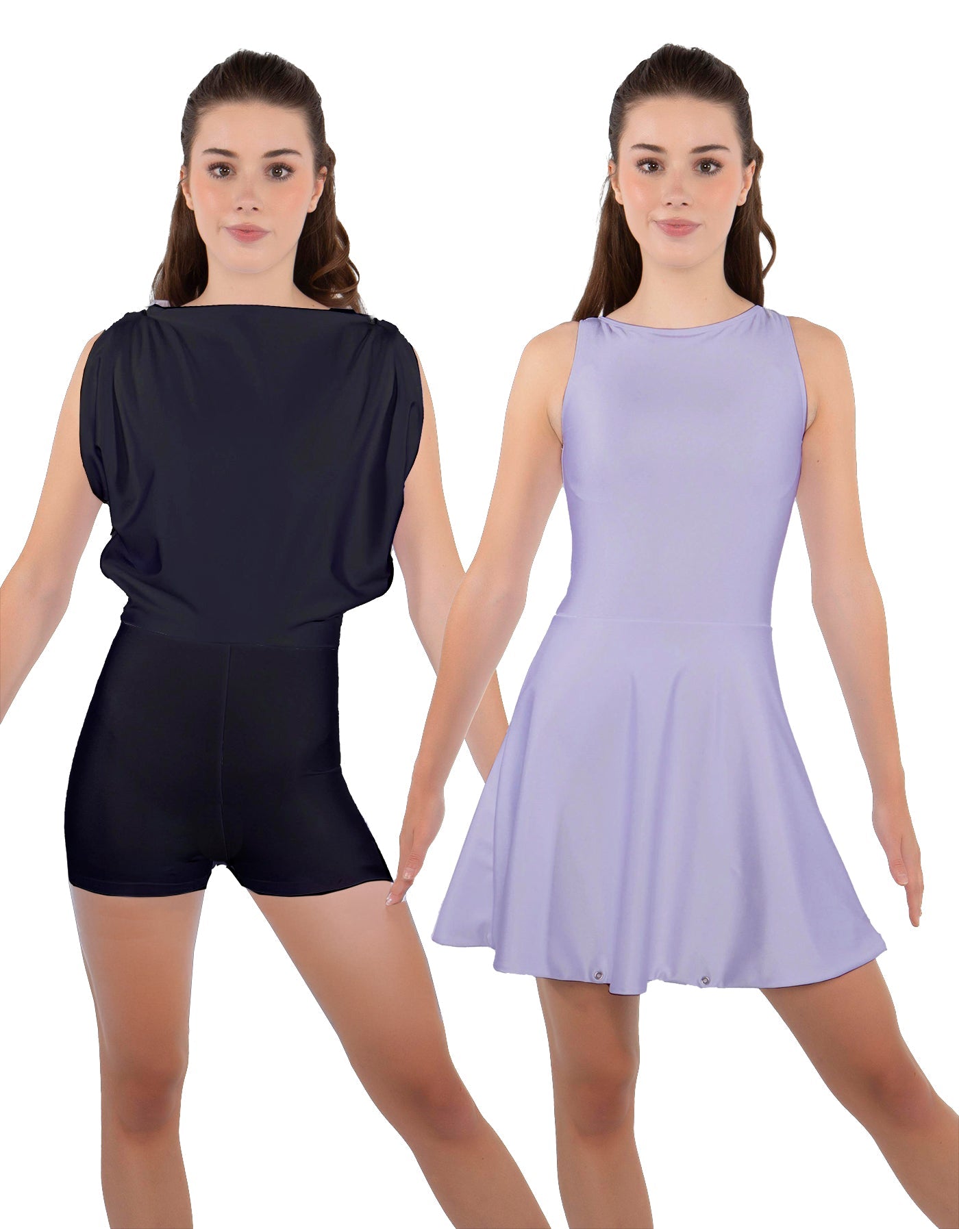 Solid Lycra Convertible Tank Dress