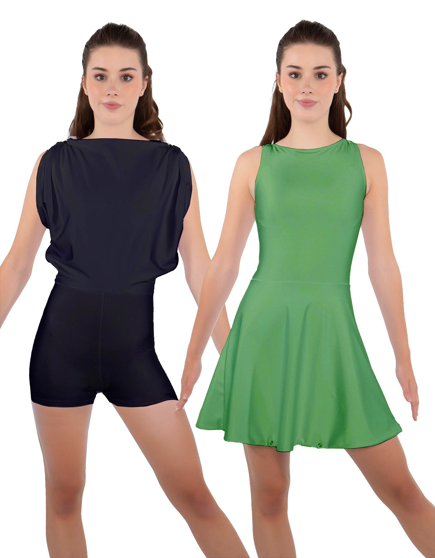Solid Lycra Convertible Tank Dress