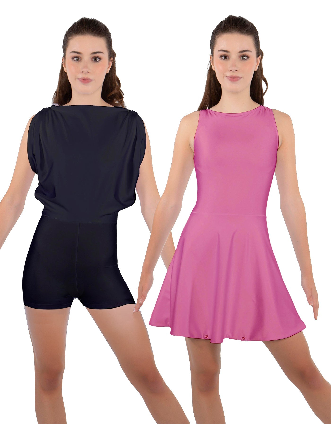 Solid Lycra Convertible Tank Dress