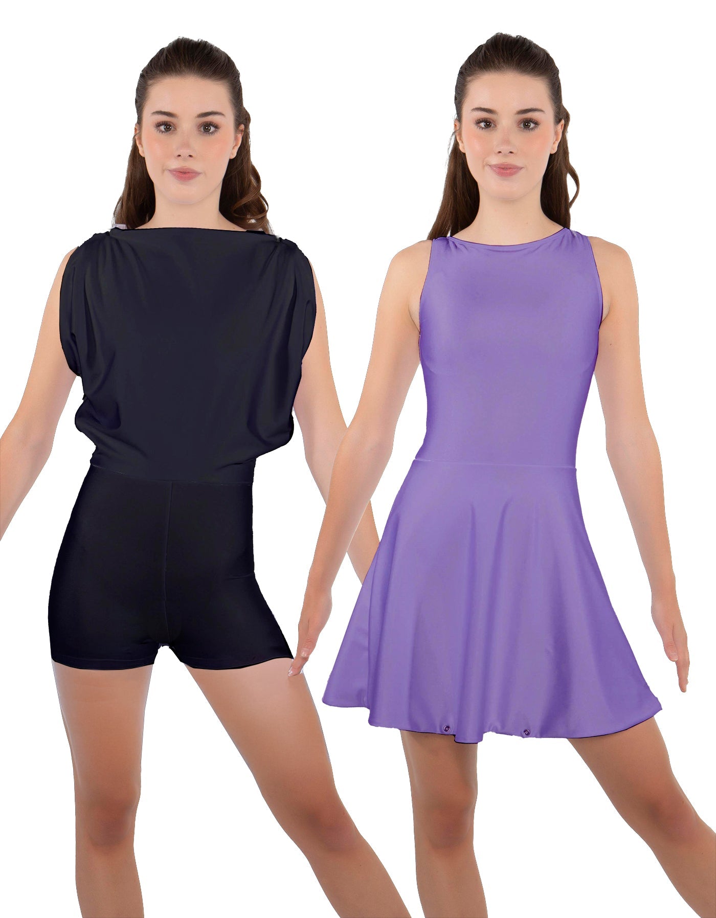 Solid Lycra Convertible Tank Dress