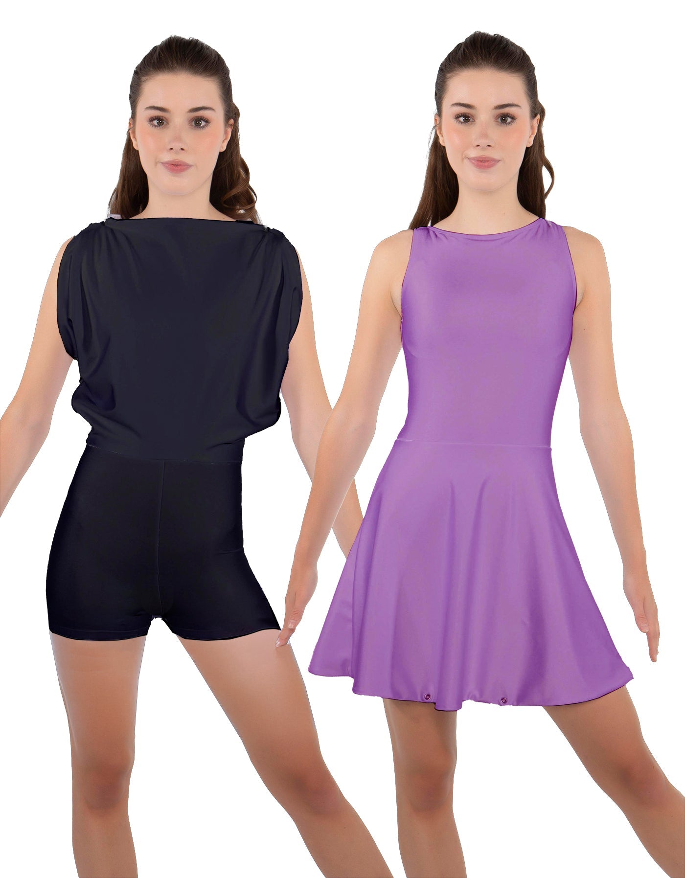 Solid Lycra Convertible Tank Dress