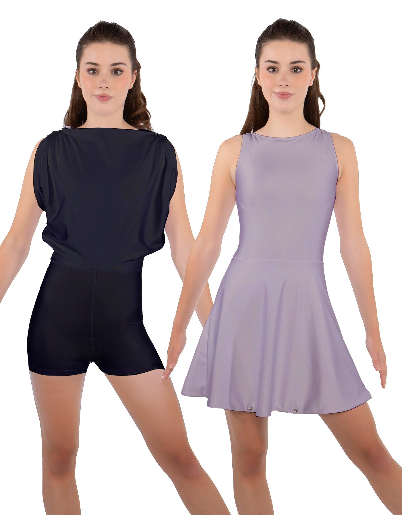 Solid Lycra Convertible Tank Dress