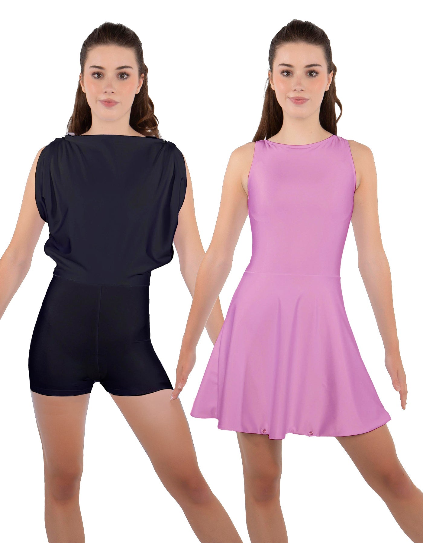Solid Lycra Convertible Tank Dress