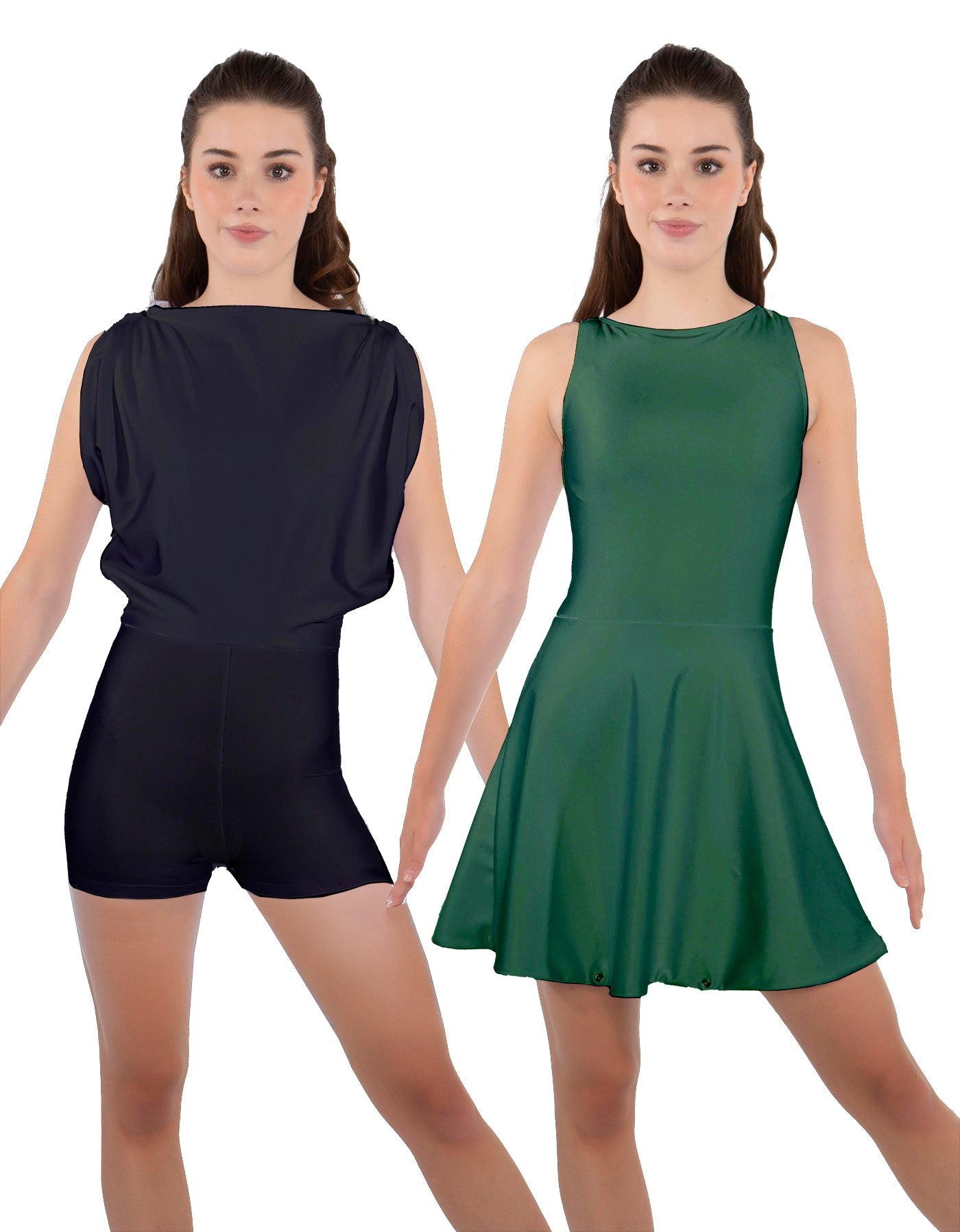 Solid Lycra Convertible Tank Dress