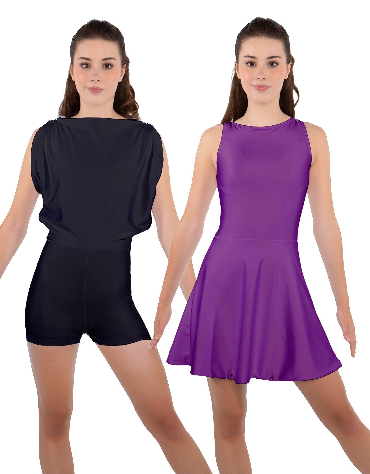 Solid Lycra Convertible Tank Dress