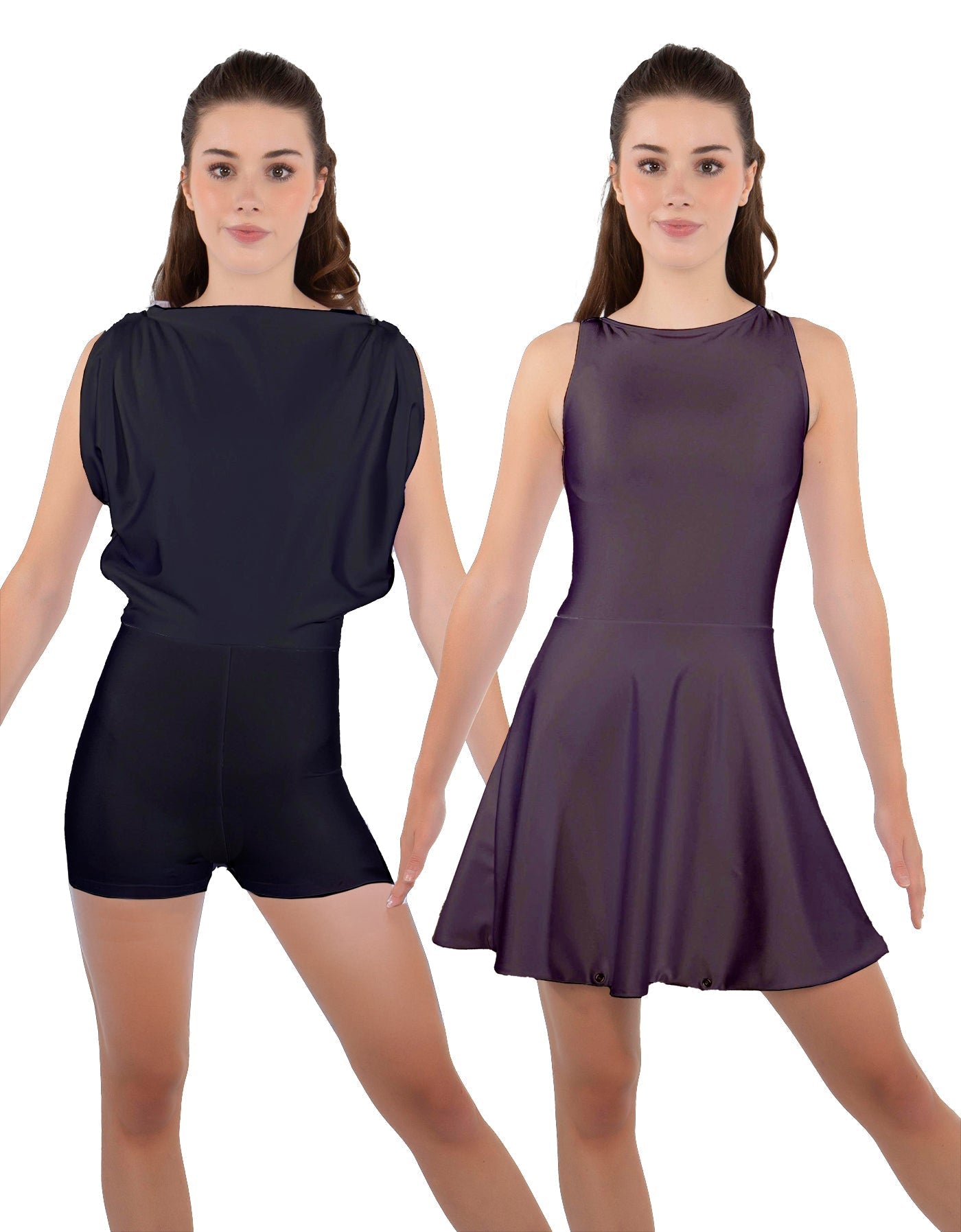 Solid Lycra Convertible Tank Dress