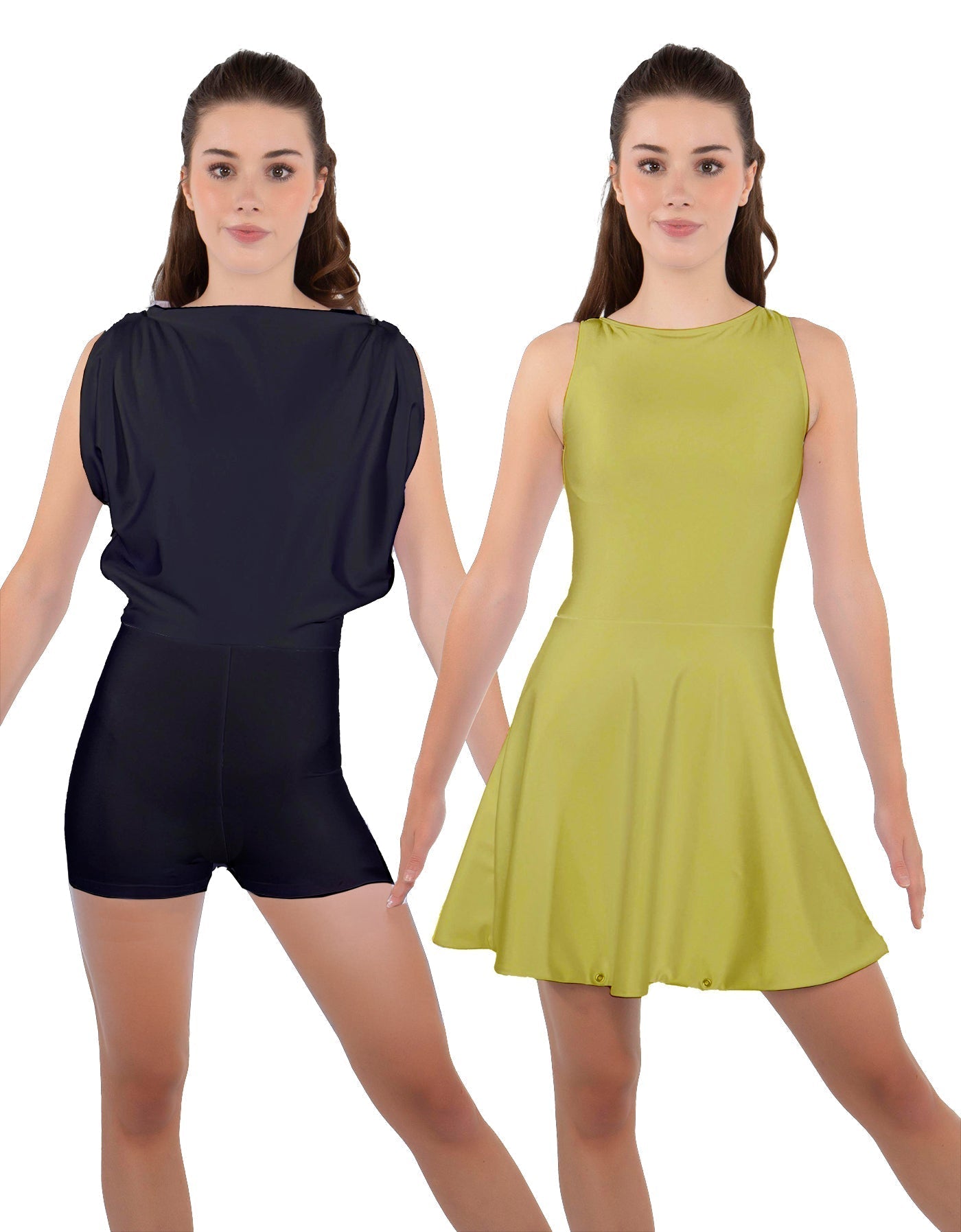 Solid Lycra Convertible Tank Dress