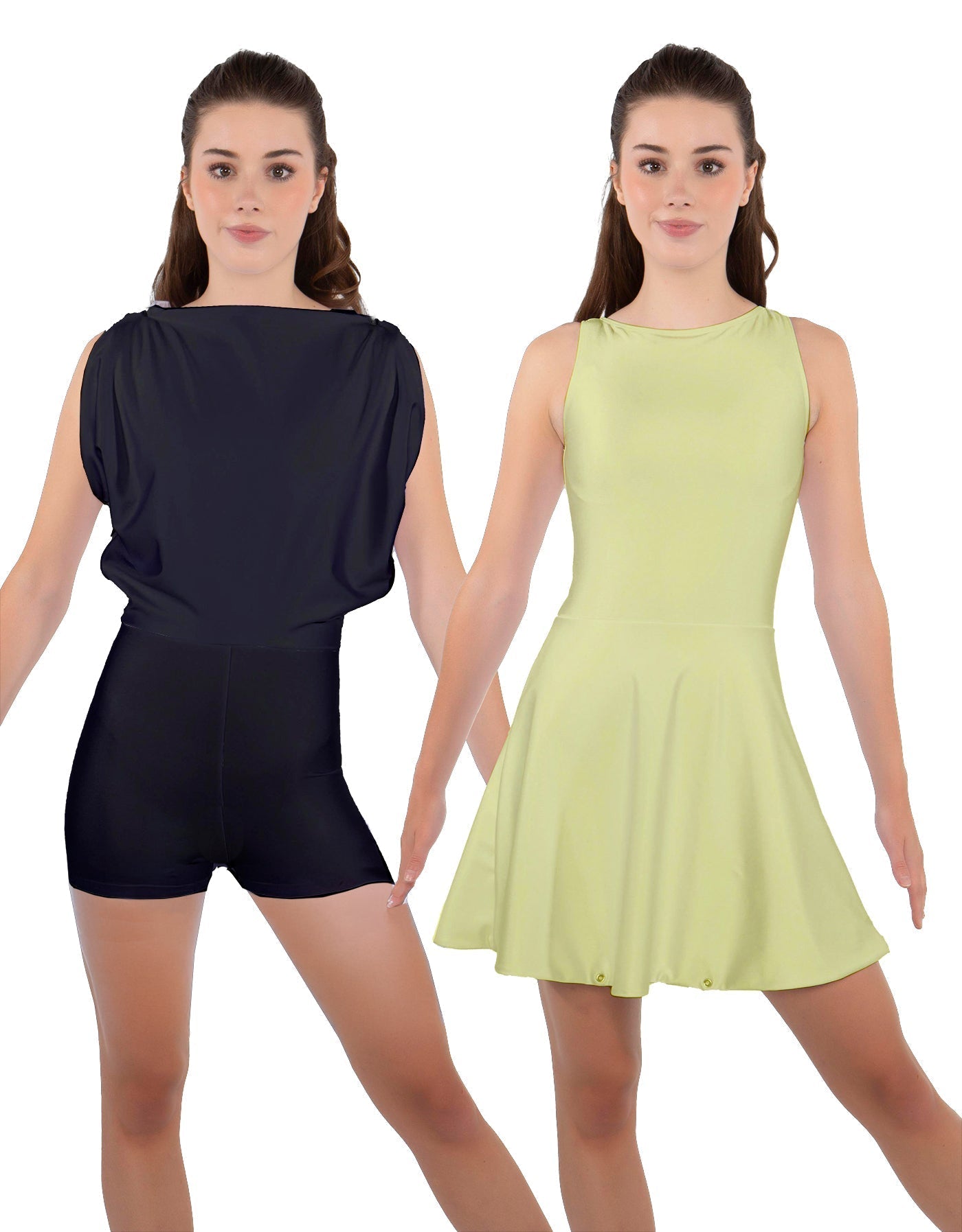 Solid Lycra Convertible Tank Dress