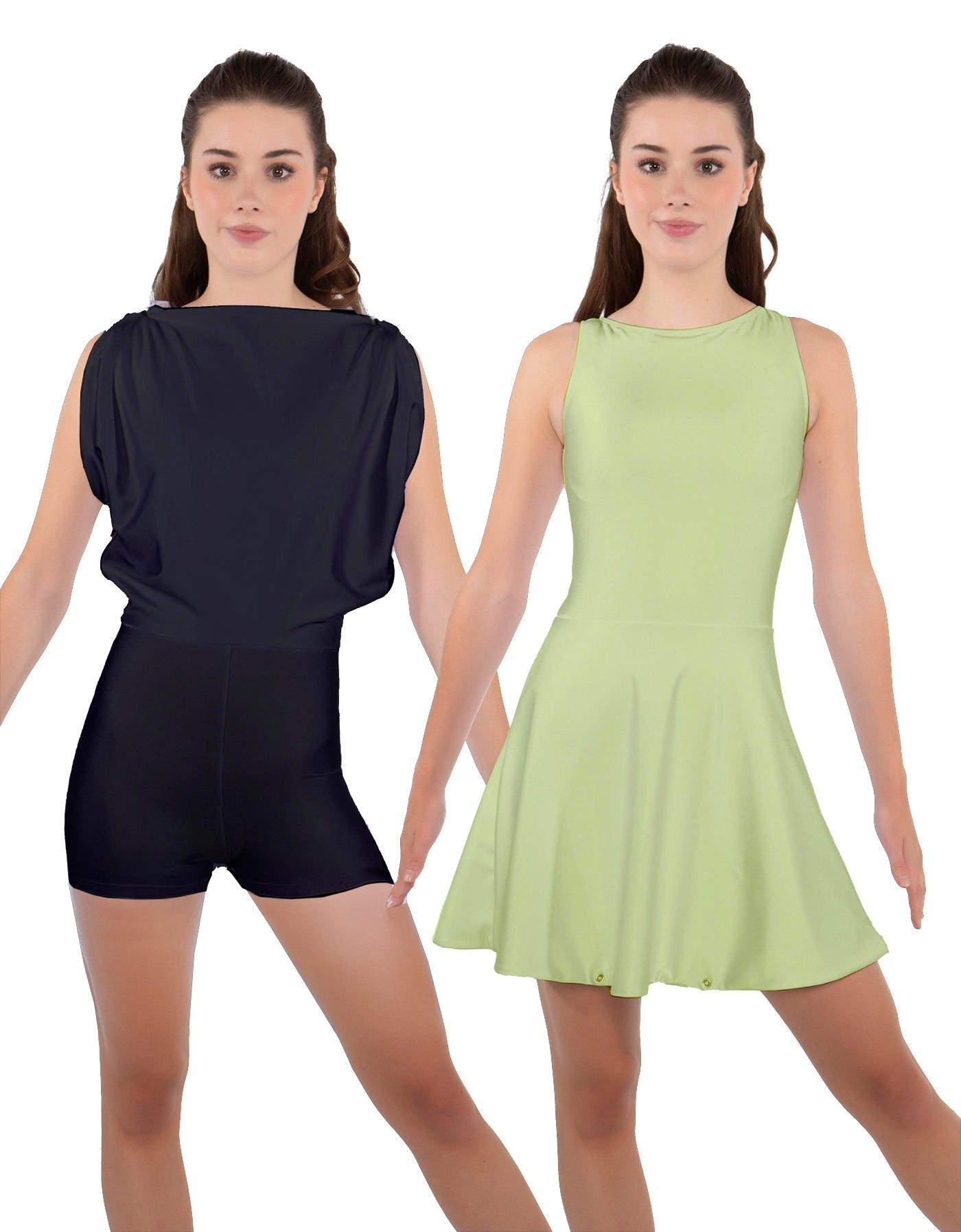 Solid Lycra Convertible Tank Dress