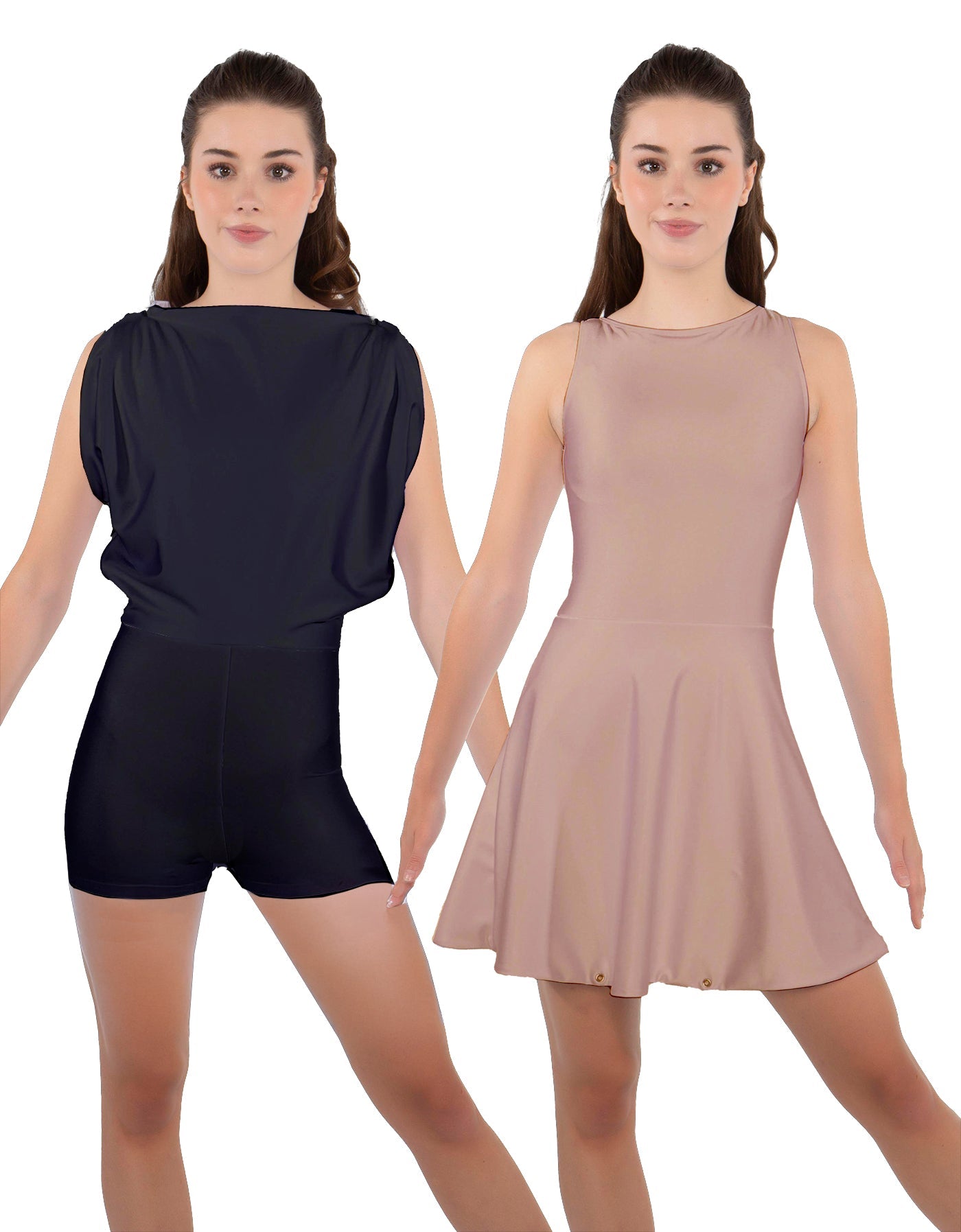 Solid Lycra Convertible Tank Dress