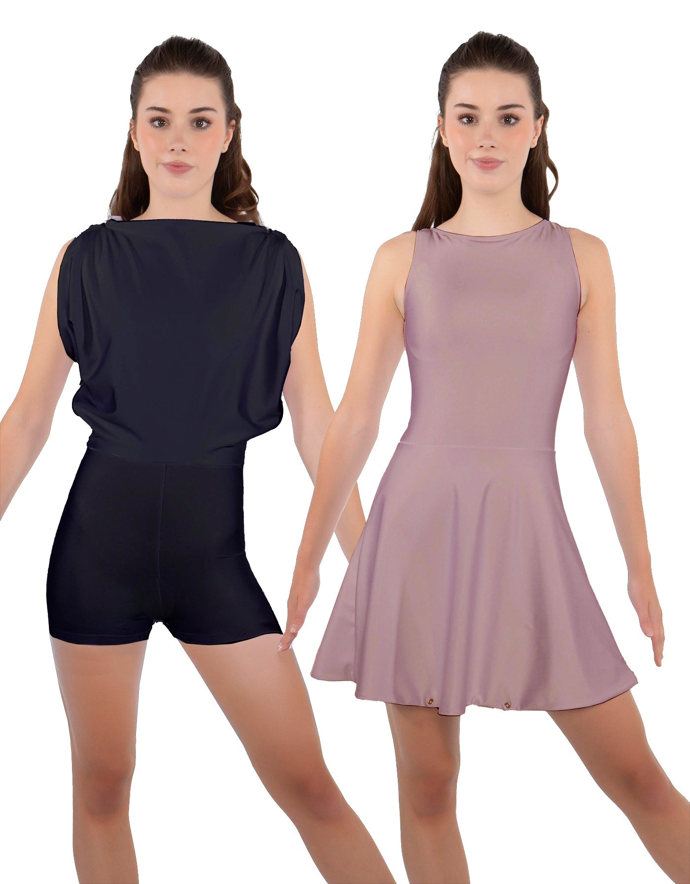 Solid Lycra Convertible Tank Dress