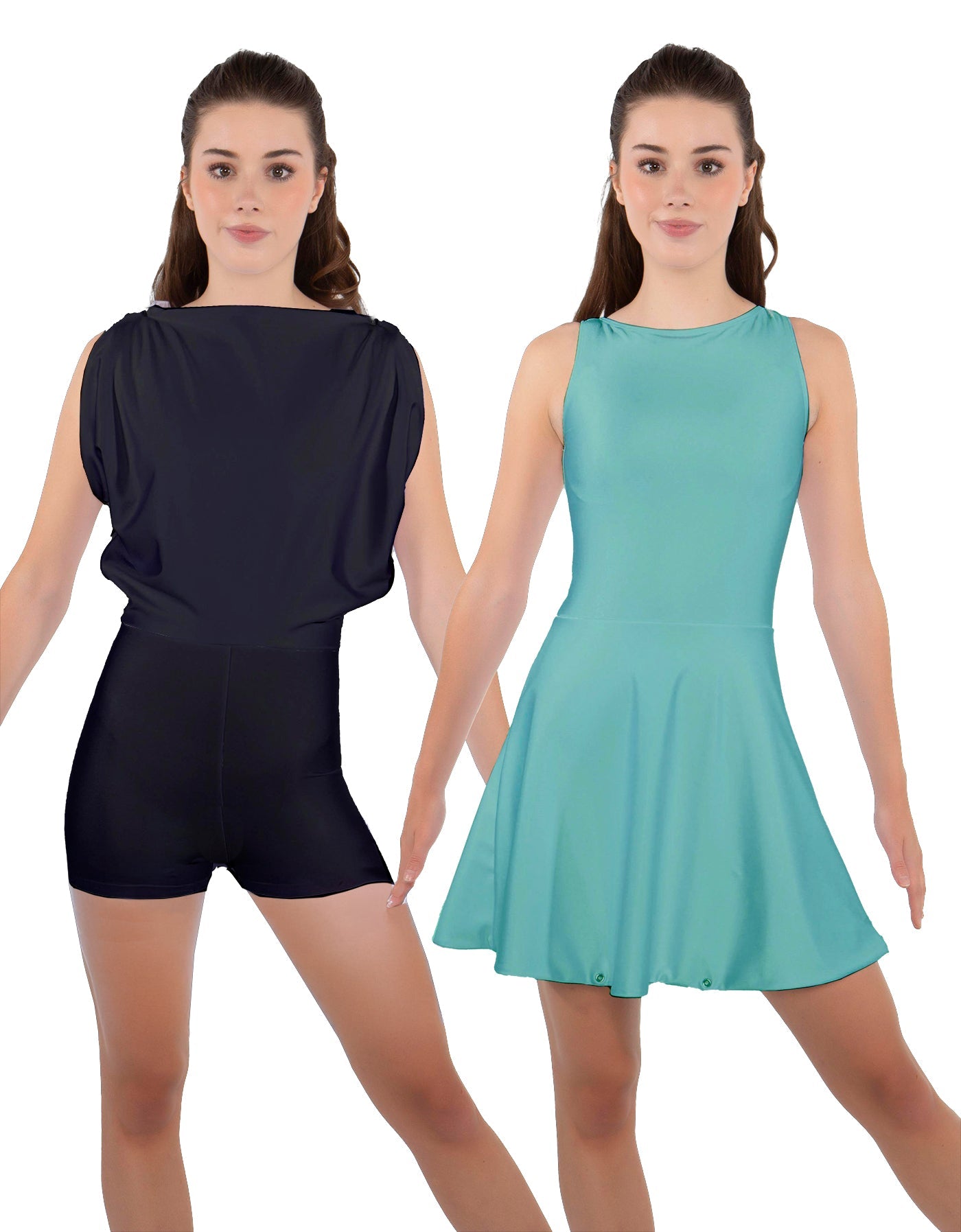 Solid Lycra Convertible Tank Dress