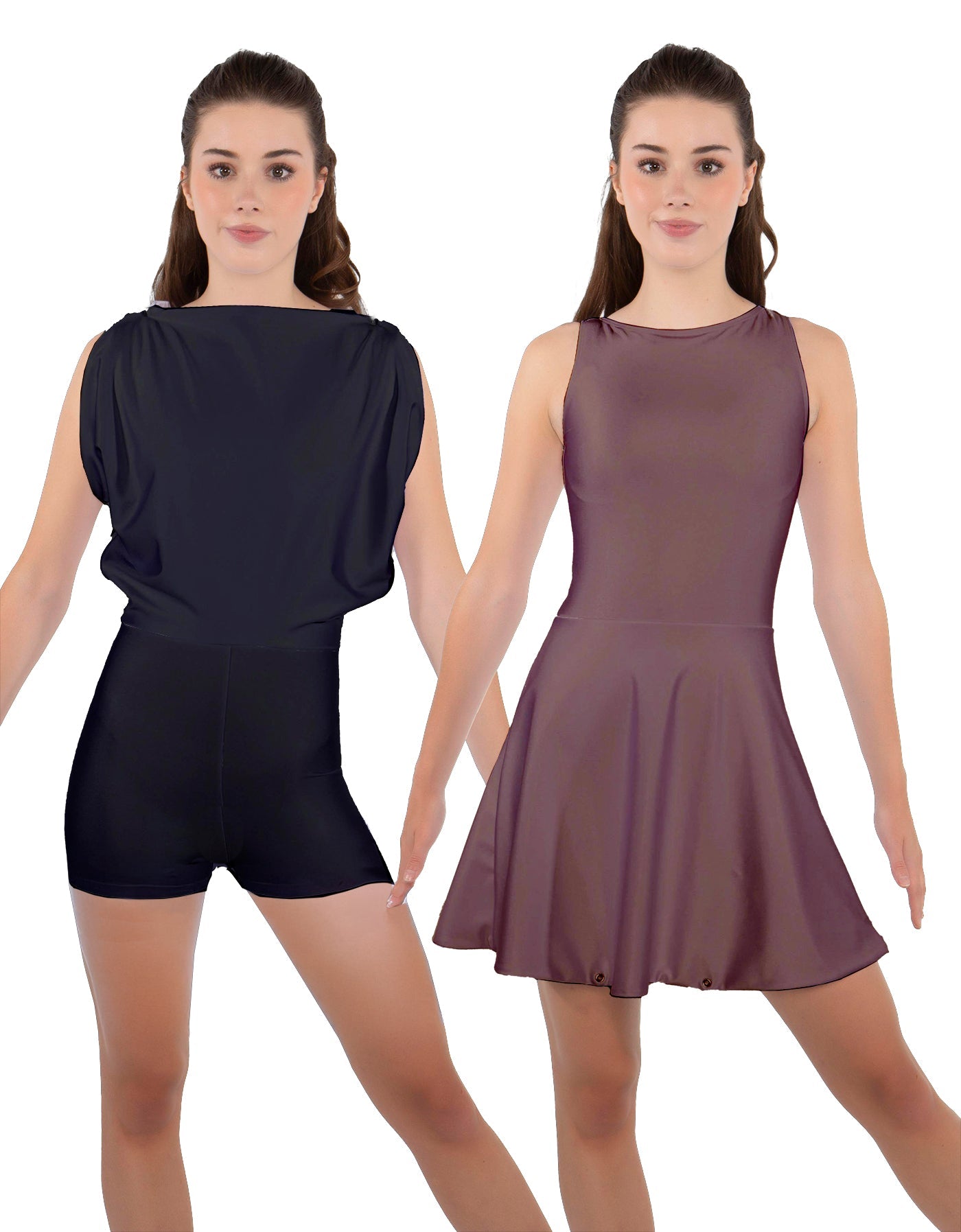 Solid Lycra Convertible Tank Dress