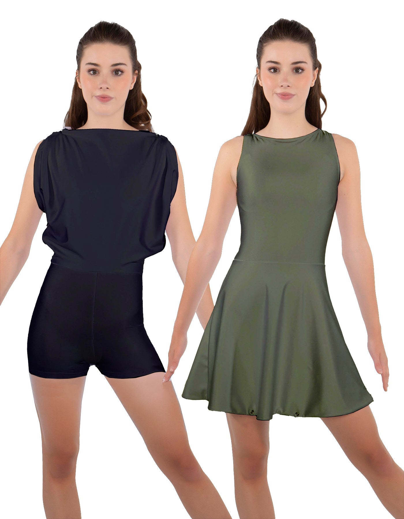 Solid Lycra Convertible Tank Dress