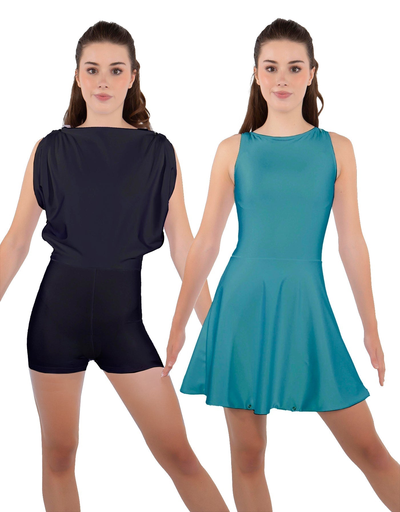 Solid Lycra Convertible Tank Dress