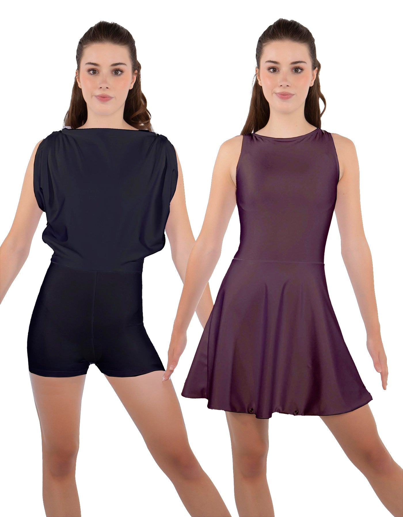 Solid Lycra Convertible Tank Dress