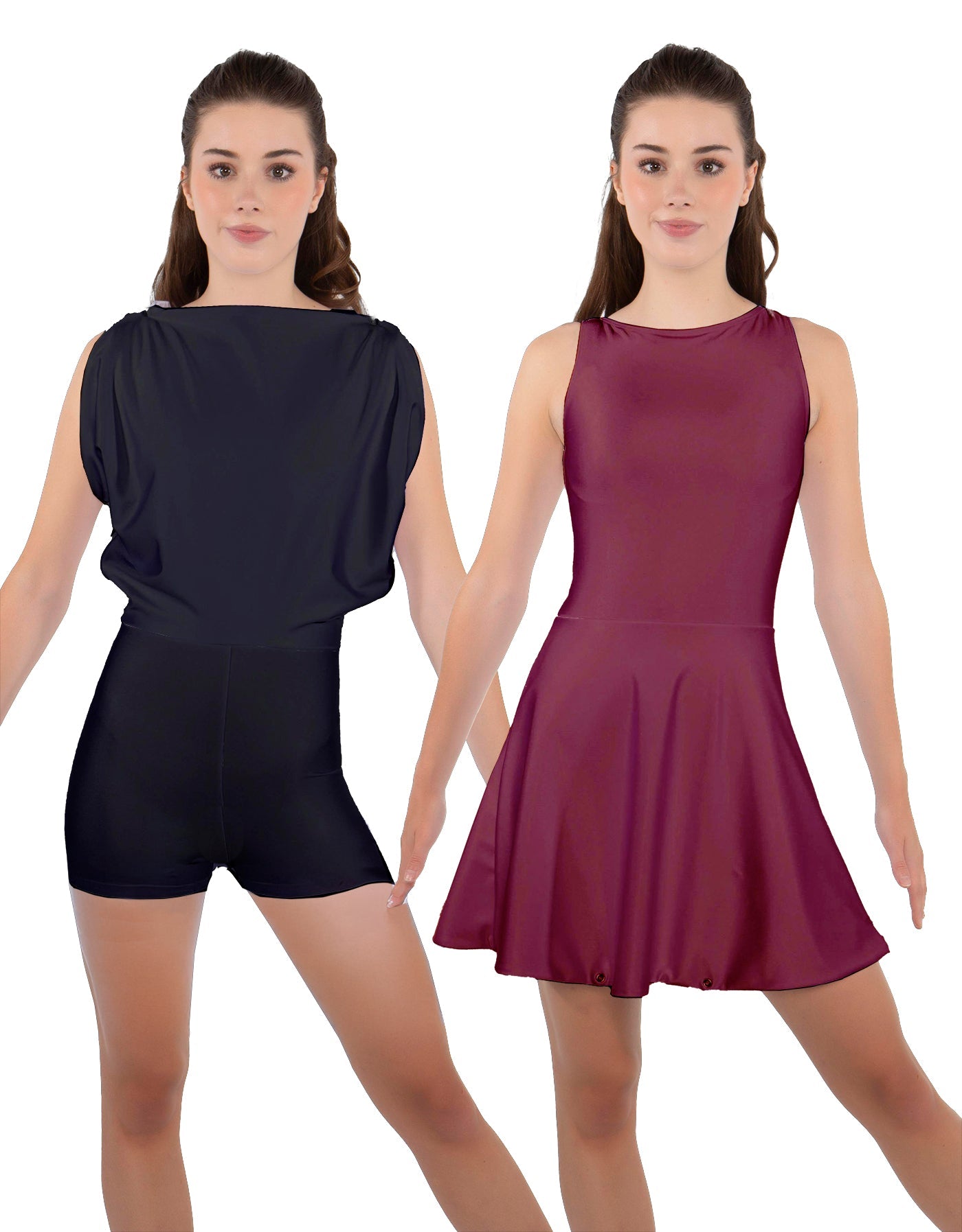Solid Lycra Convertible Tank Dress