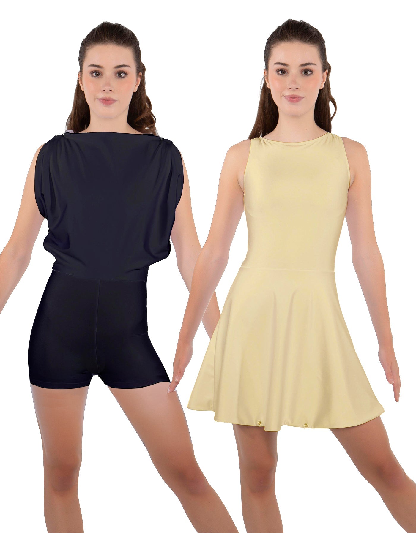 Solid Lycra Convertible Tank Dress