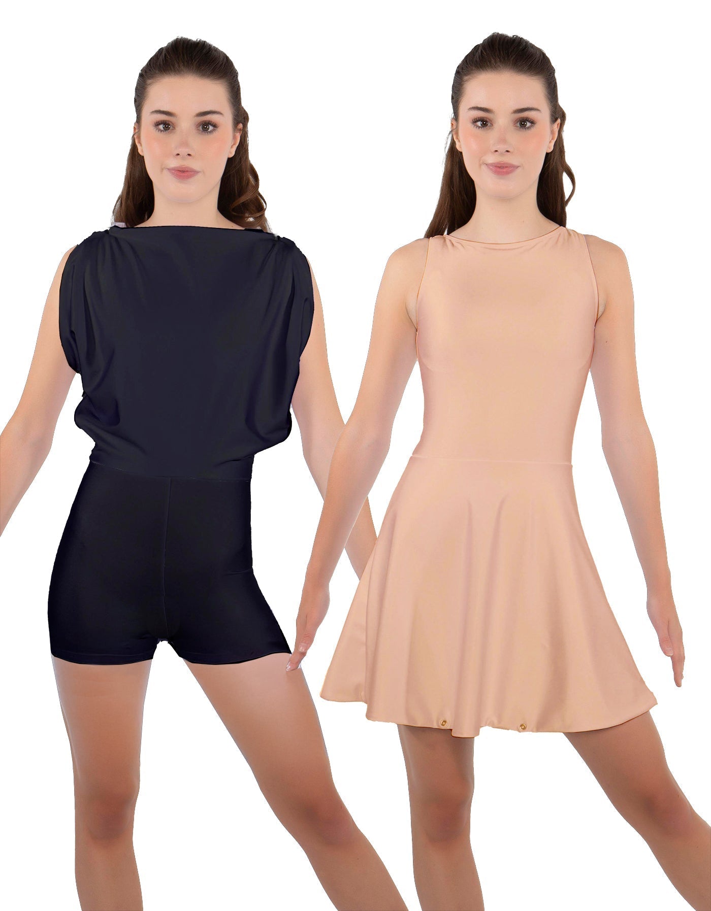 Solid Lycra Convertible Tank Dress