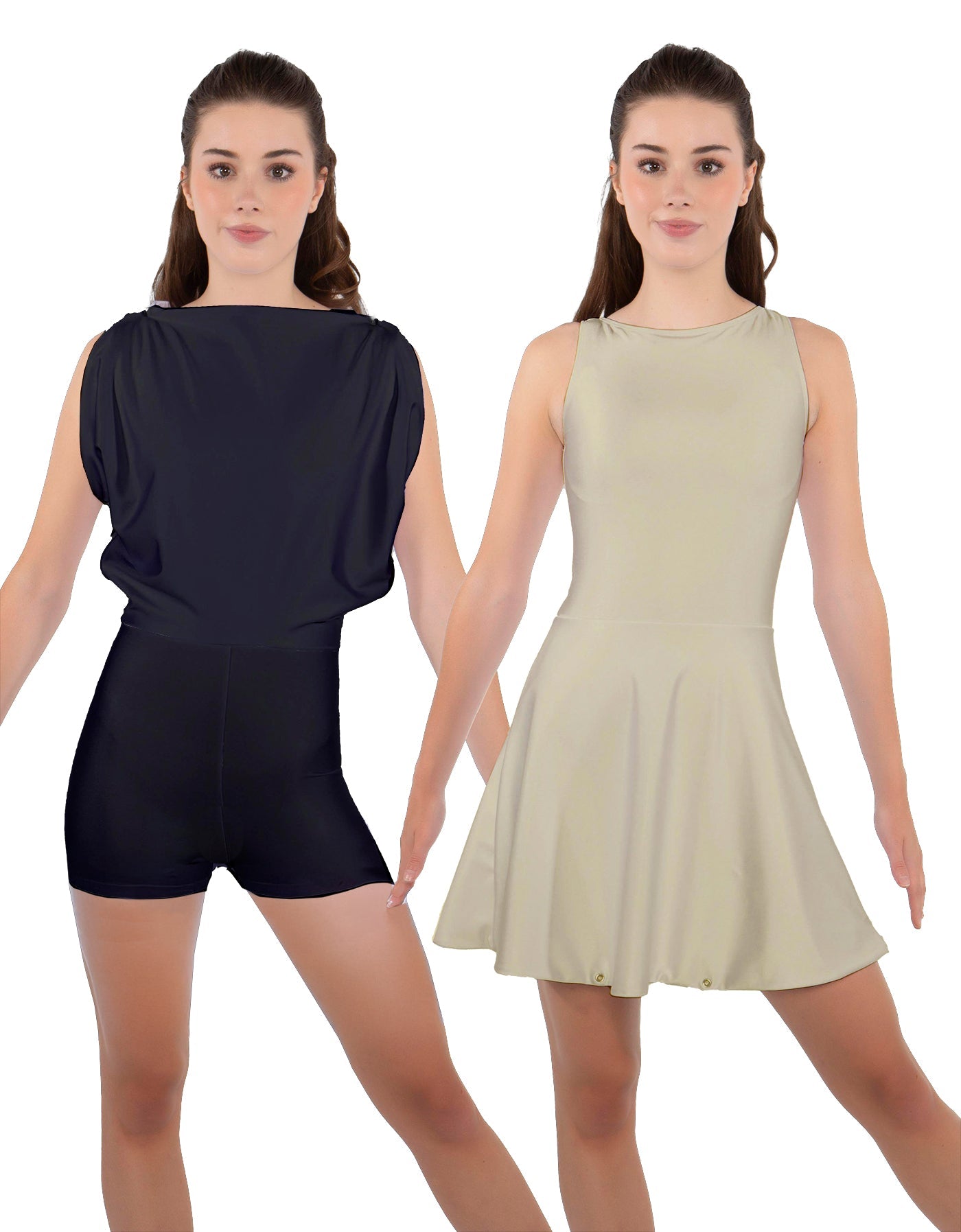 Solid Lycra Convertible Tank Dress