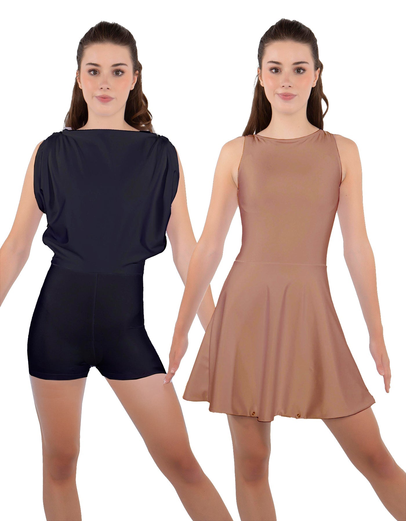 Solid Lycra Convertible Tank Dress