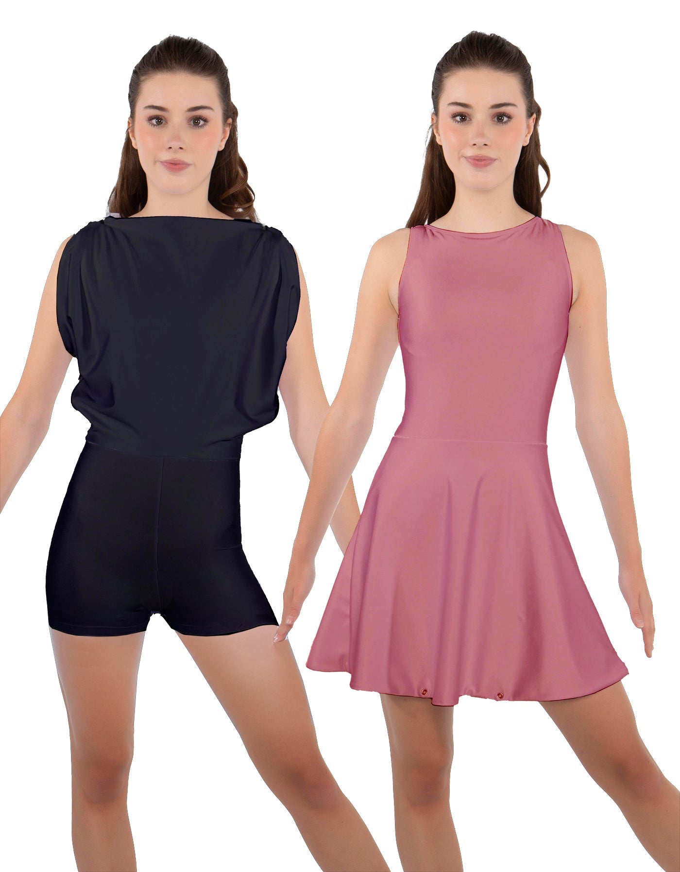 Solid Lycra Convertible Tank Dress