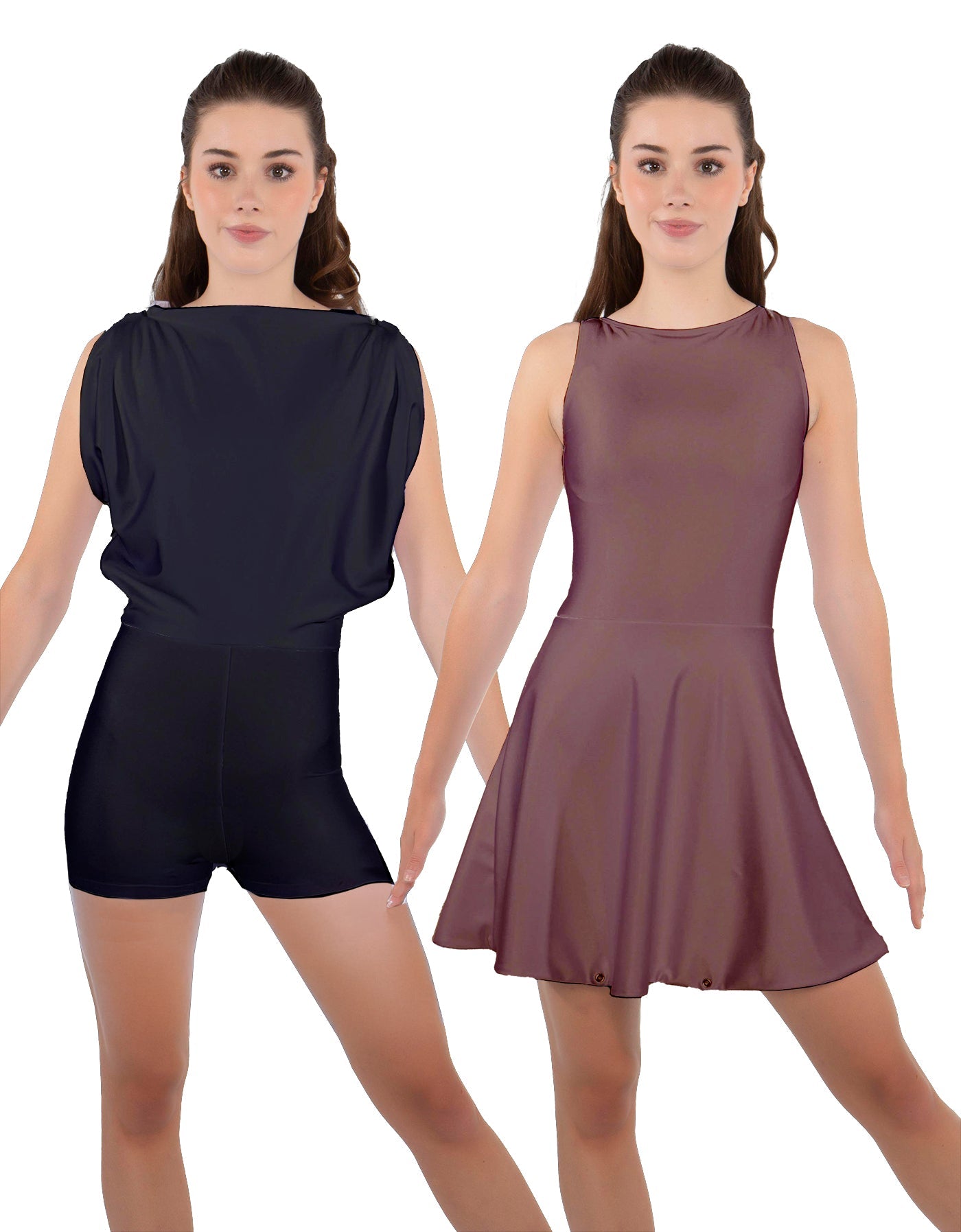 Solid Lycra Convertible Tank Dress