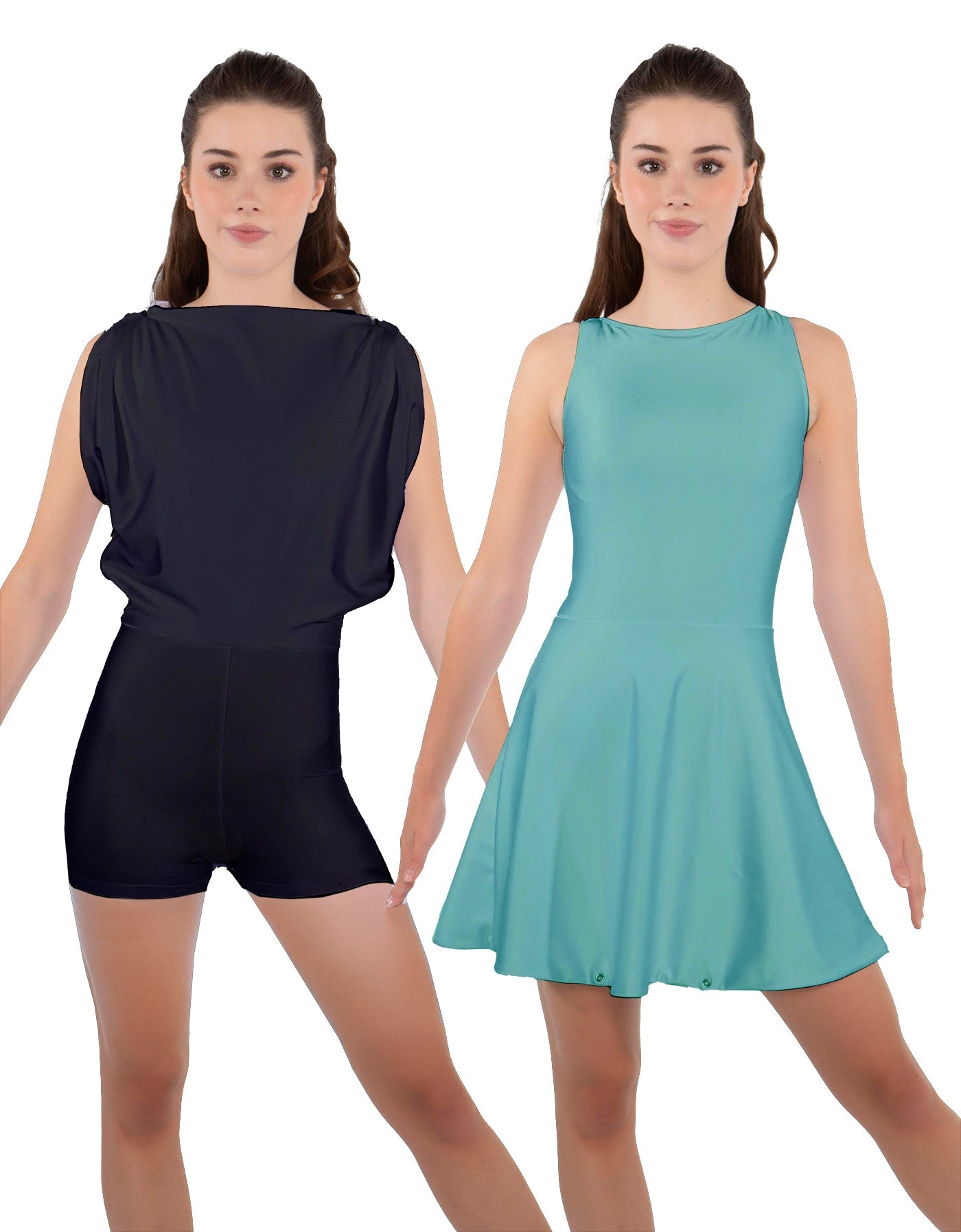 Solid Lycra Convertible Tank Dress