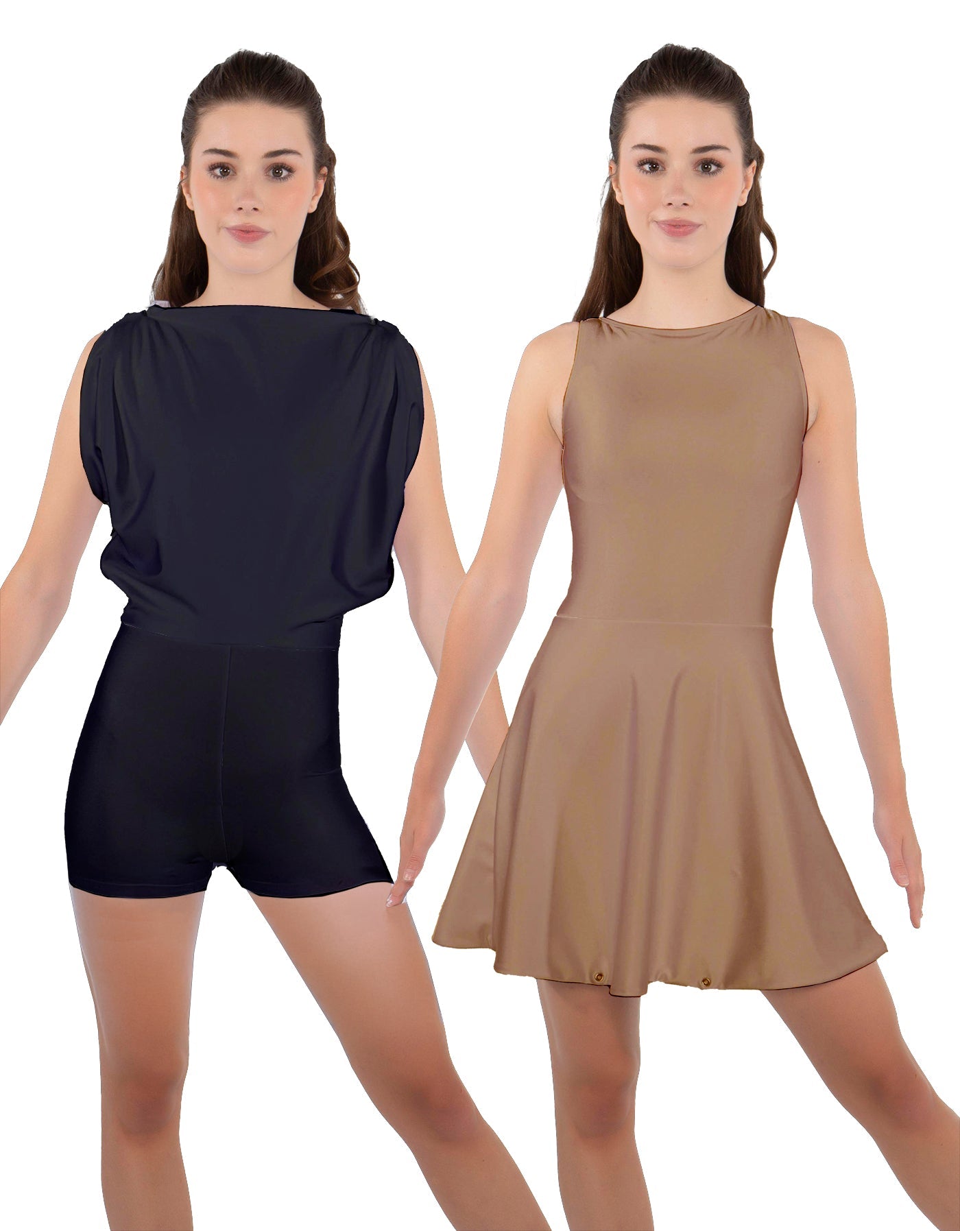 Solid Lycra Convertible Tank Dress