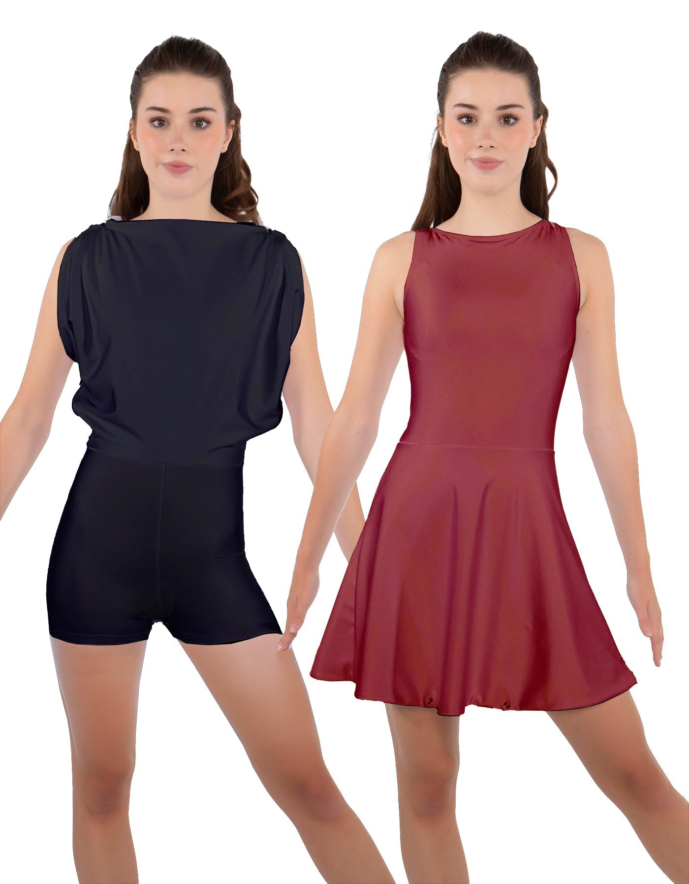 Solid Lycra Convertible Tank Dress