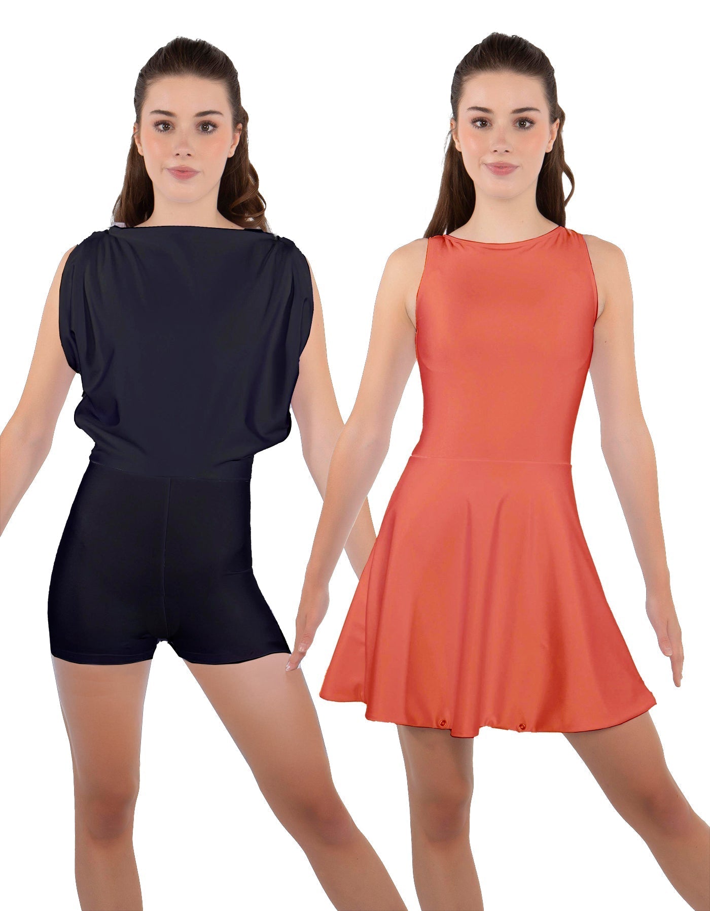Solid Lycra Convertible Tank Dress