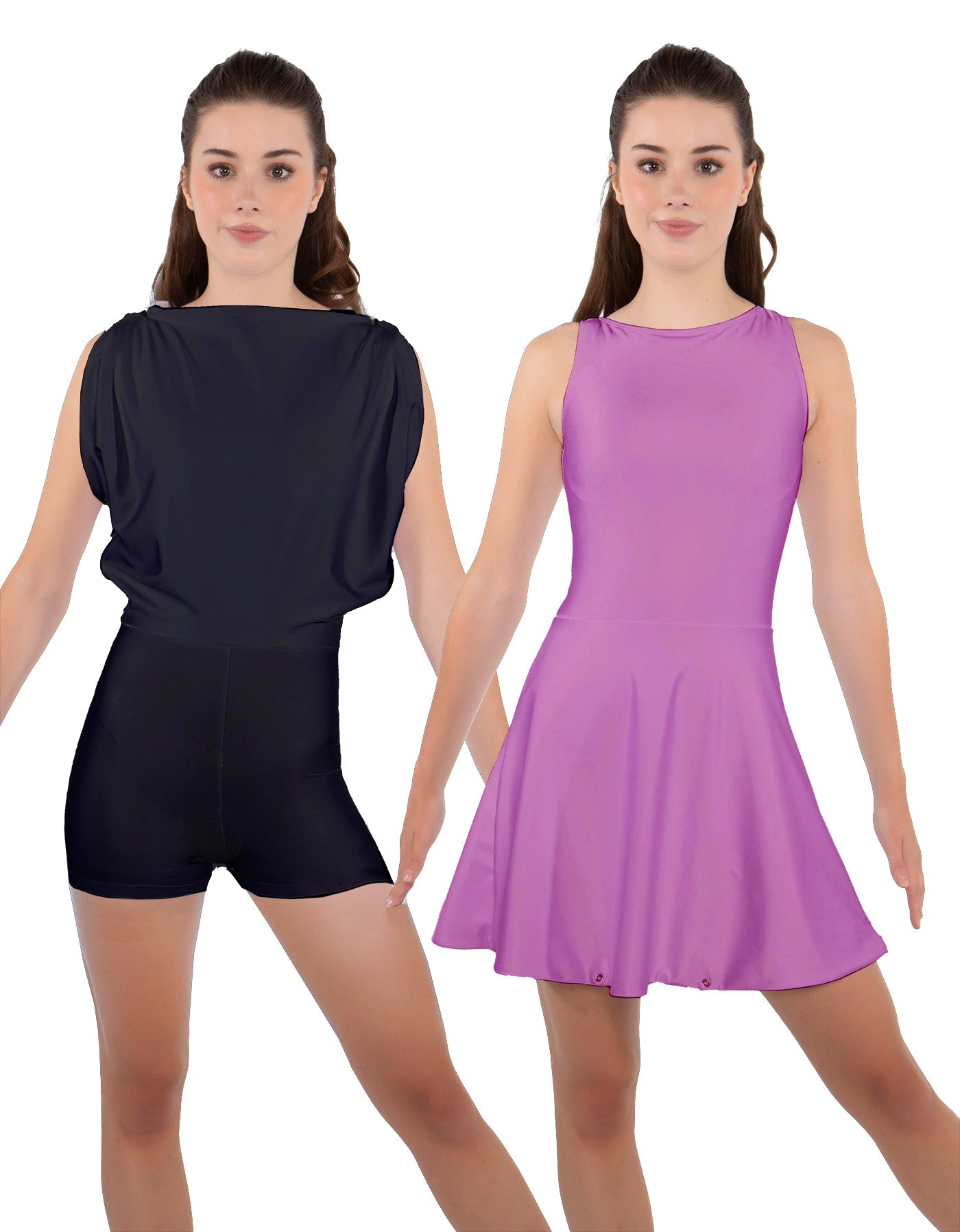 Solid Lycra Convertible Tank Dress